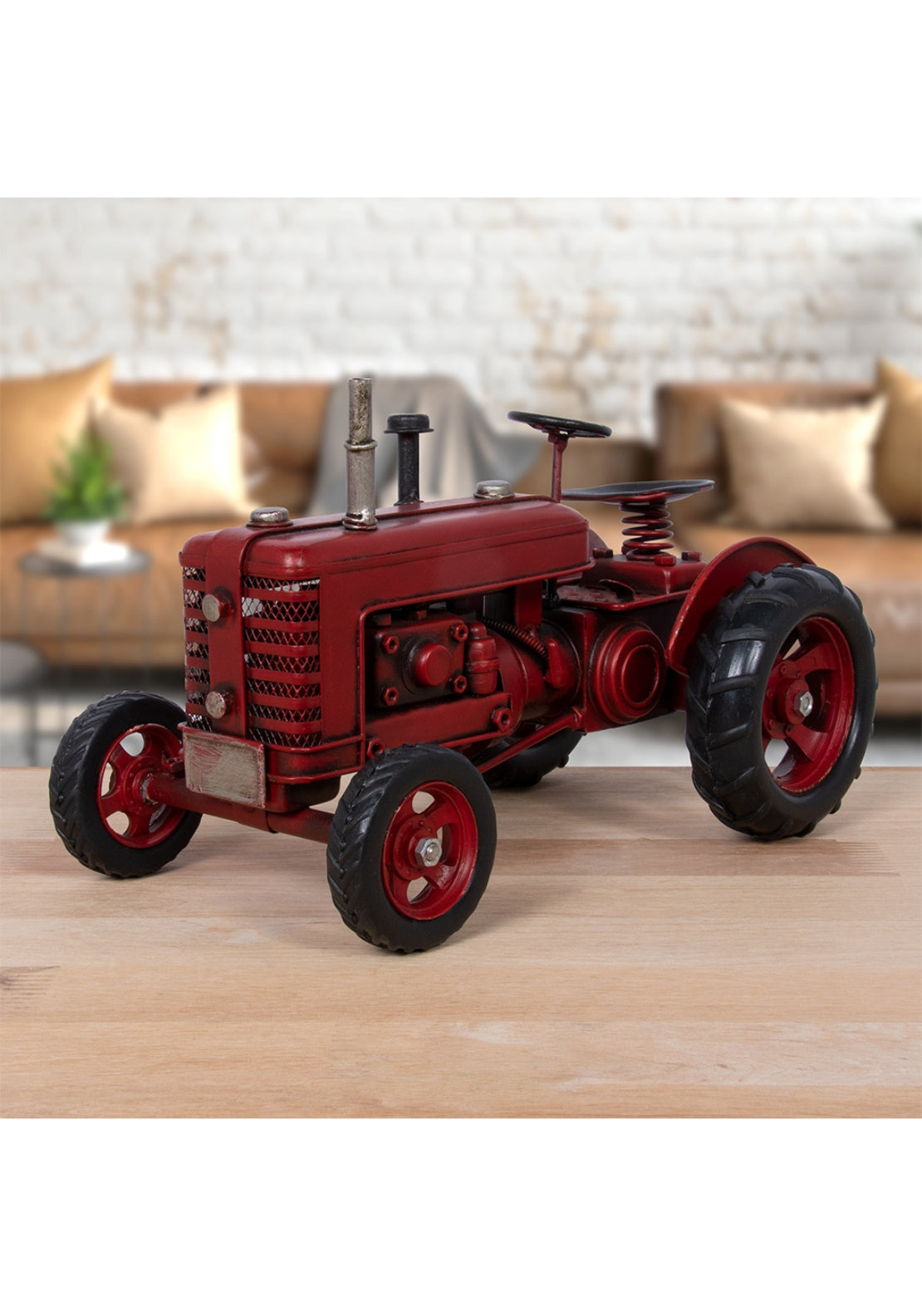 Tin Transport Vintage Tractor - Red 1 Shaws Department Stores