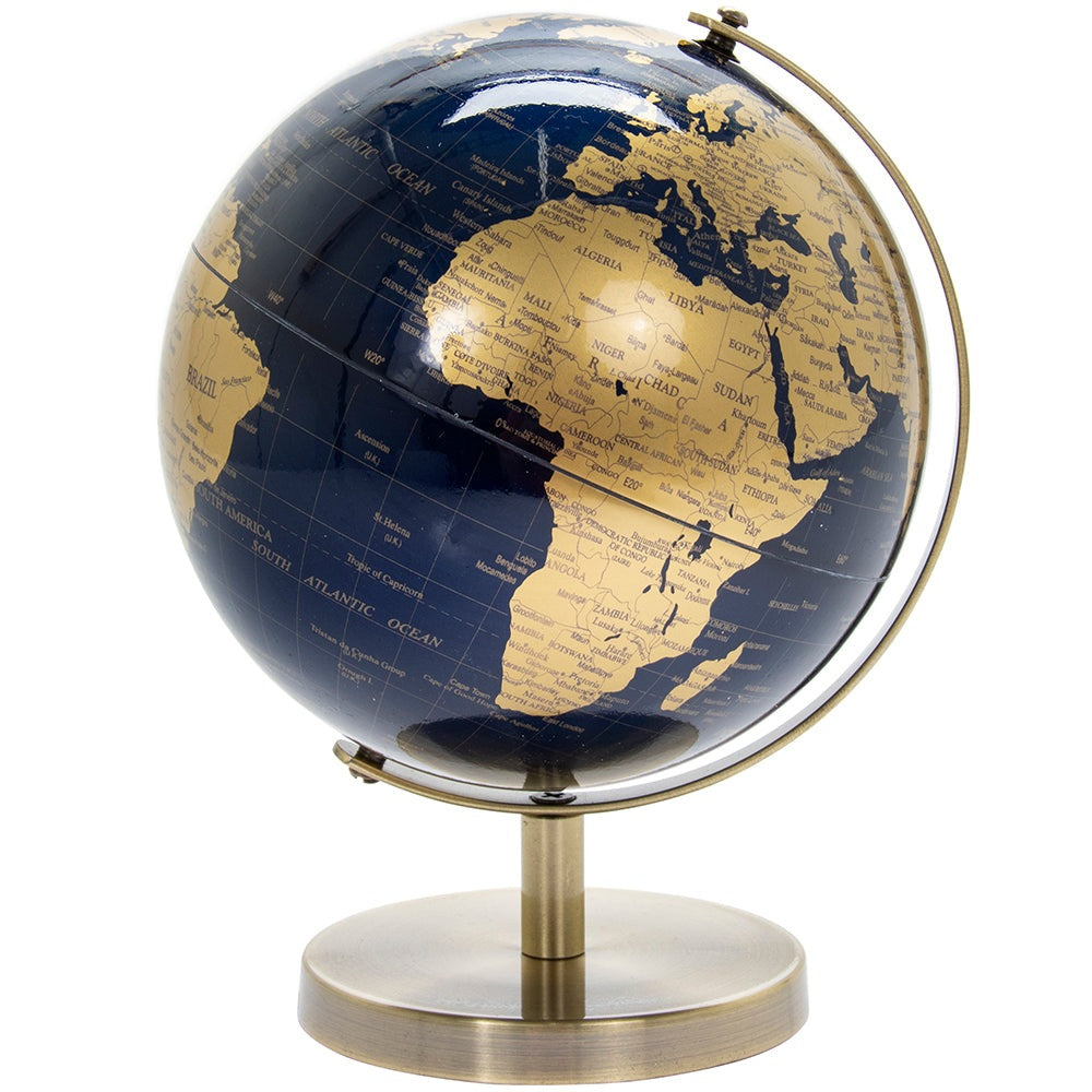 The Home Collection Globe 15x15x19 - Navy/gold 1 Shaws Department Stores