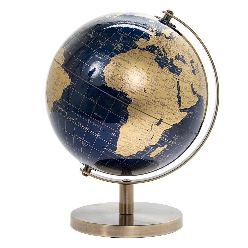 The Home Collection Globe 21x21x27 - Navy/gold 1 Shaws Department Stores
