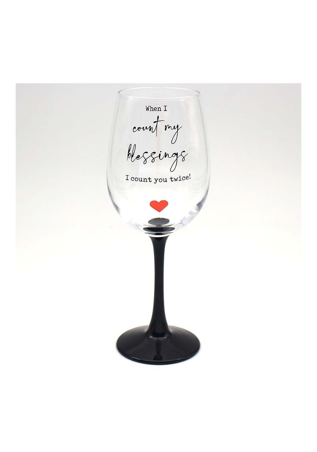 The Home Collection Count My Blessing Wine Glass 1 Shaws Department Stores