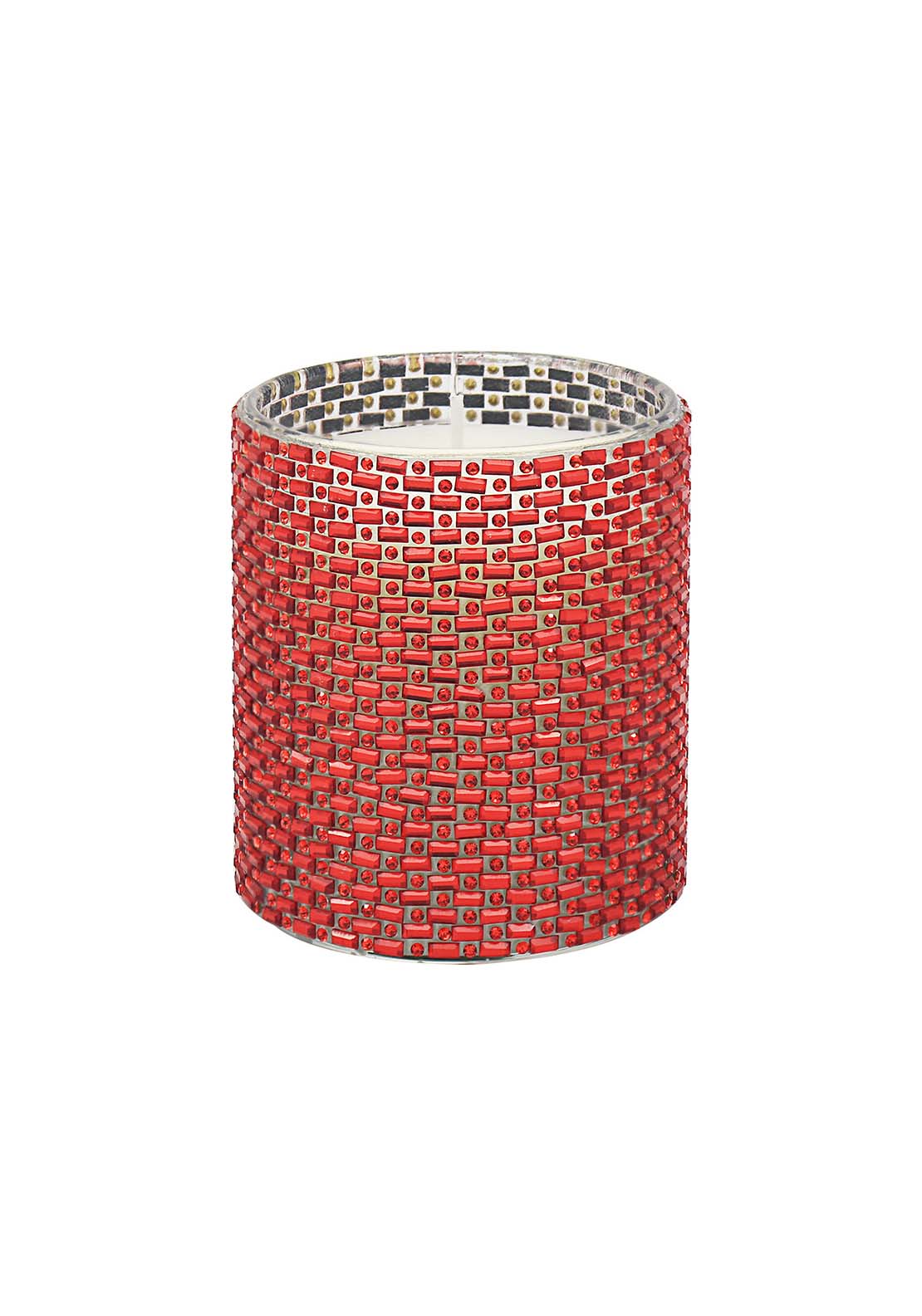 Diamonte Diamante Candle Red 1 Shaws Department Stores