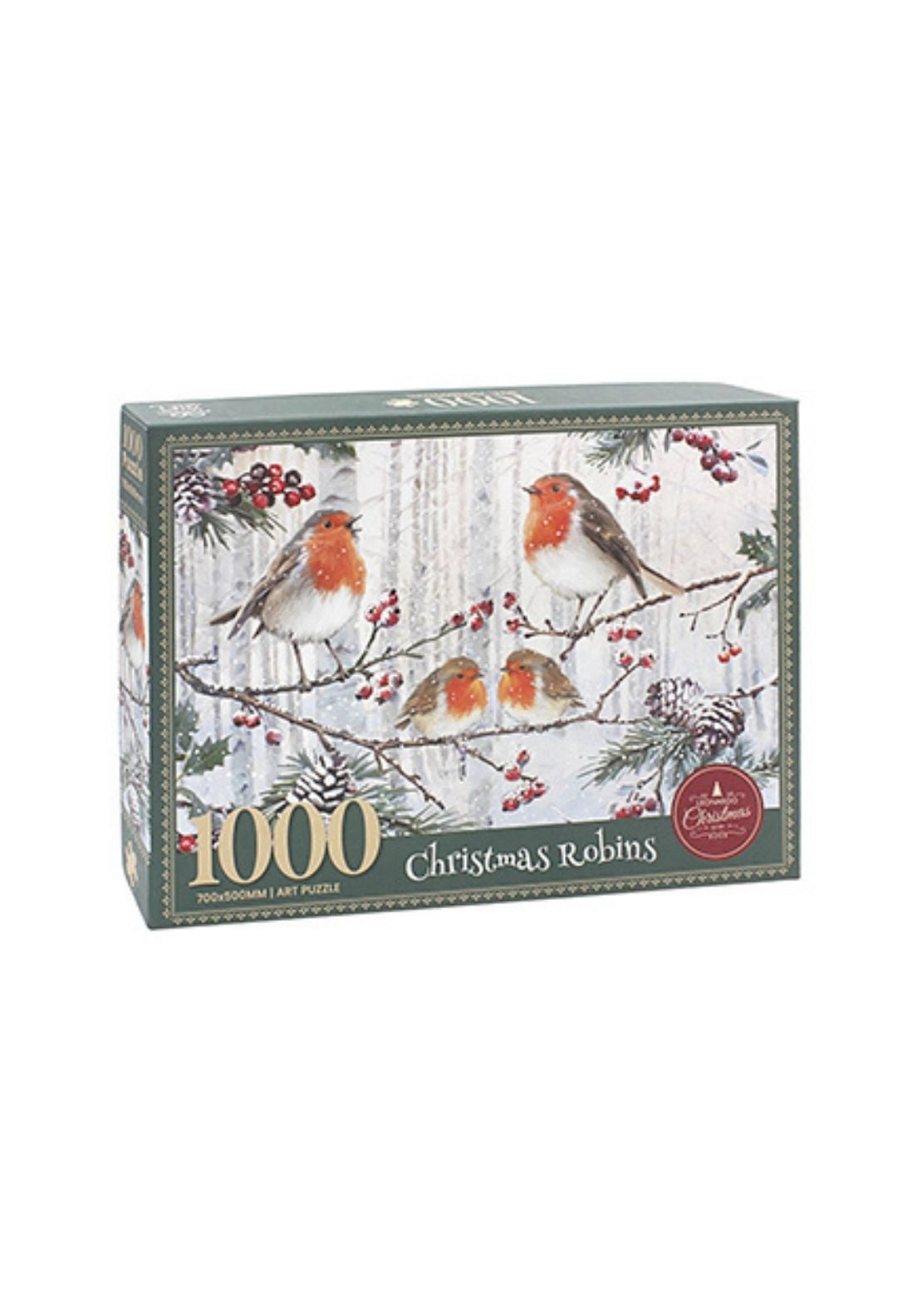 Christmas Robins 1000Pc Jigsaw - Multi