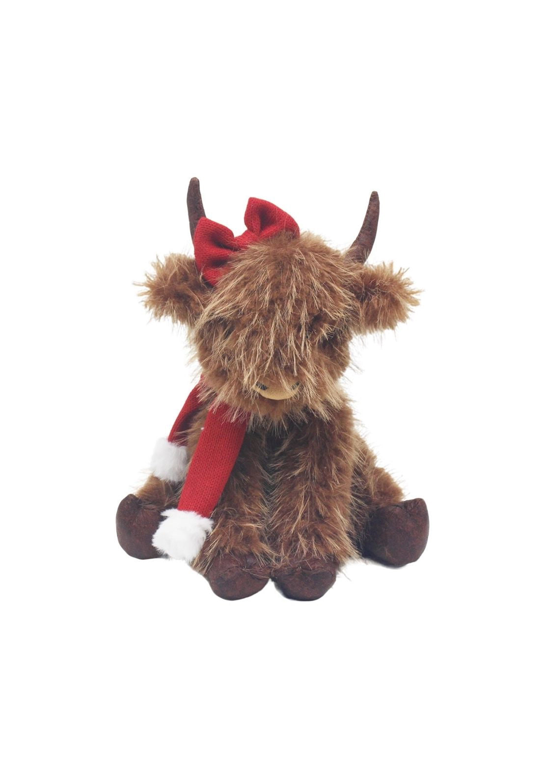 Christmas Hatty Highland Cow Sitting - Multi