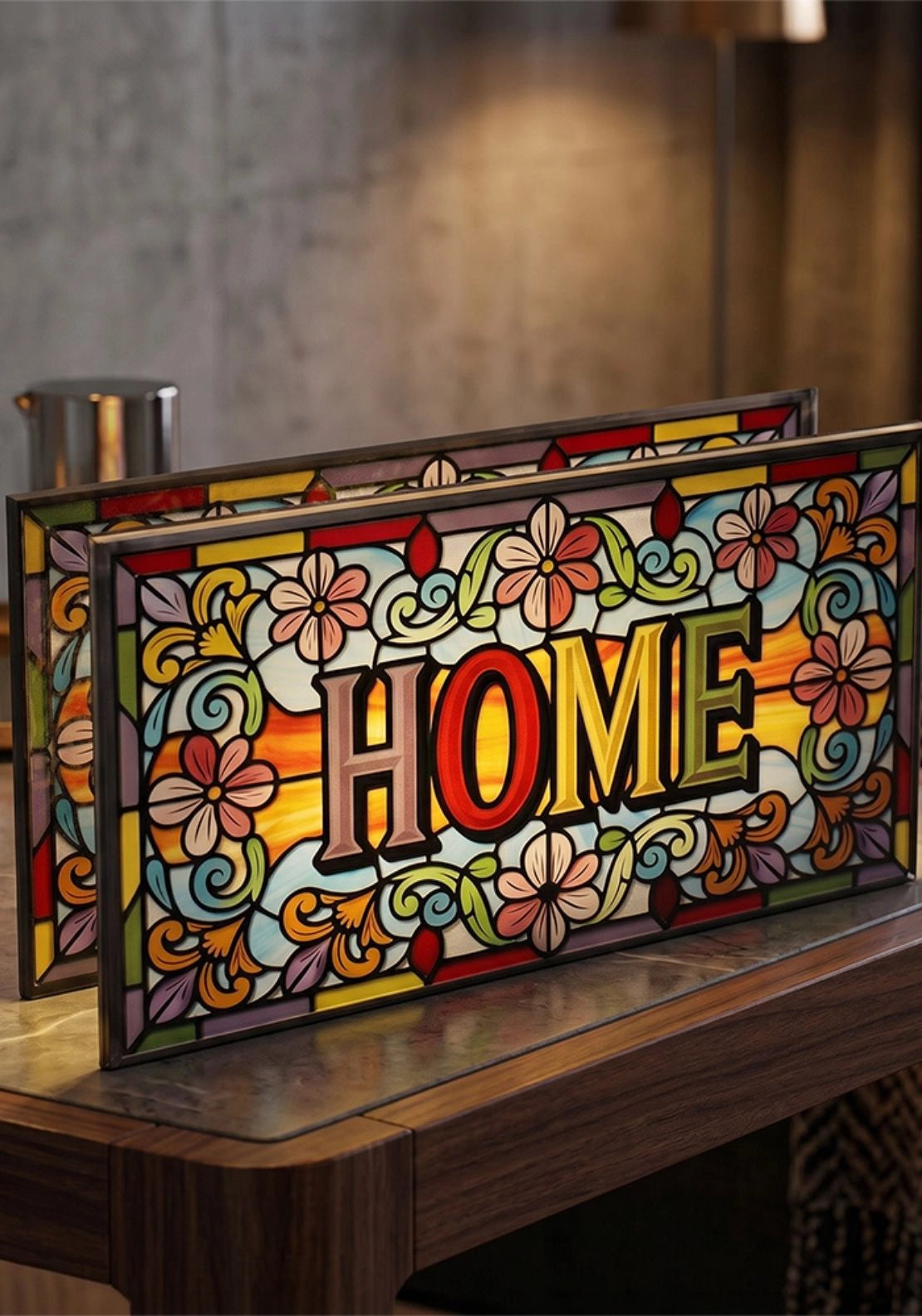 Home Stained Glass LED Light - Multi
