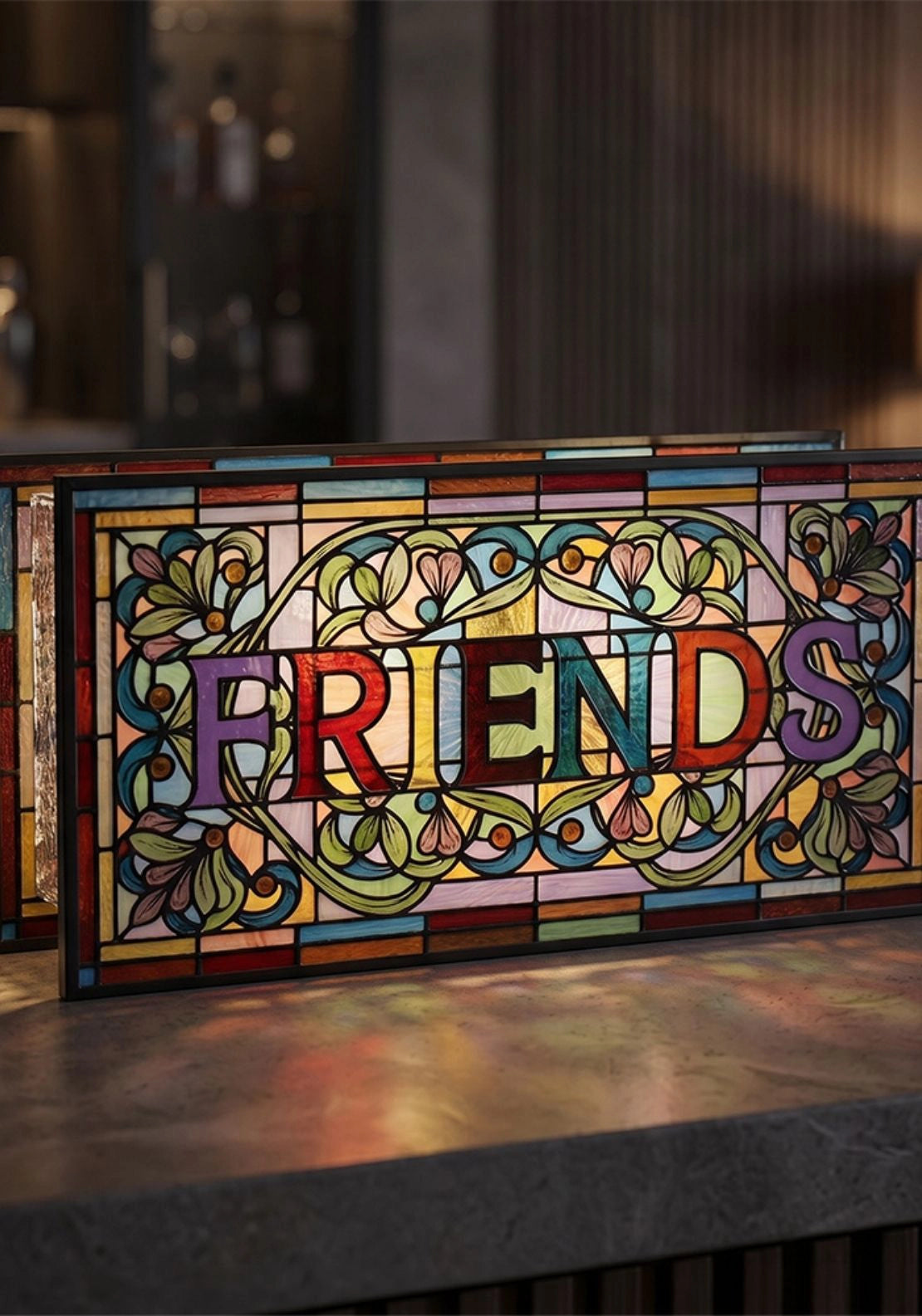 Friend Stained Glass LED Light - Multi