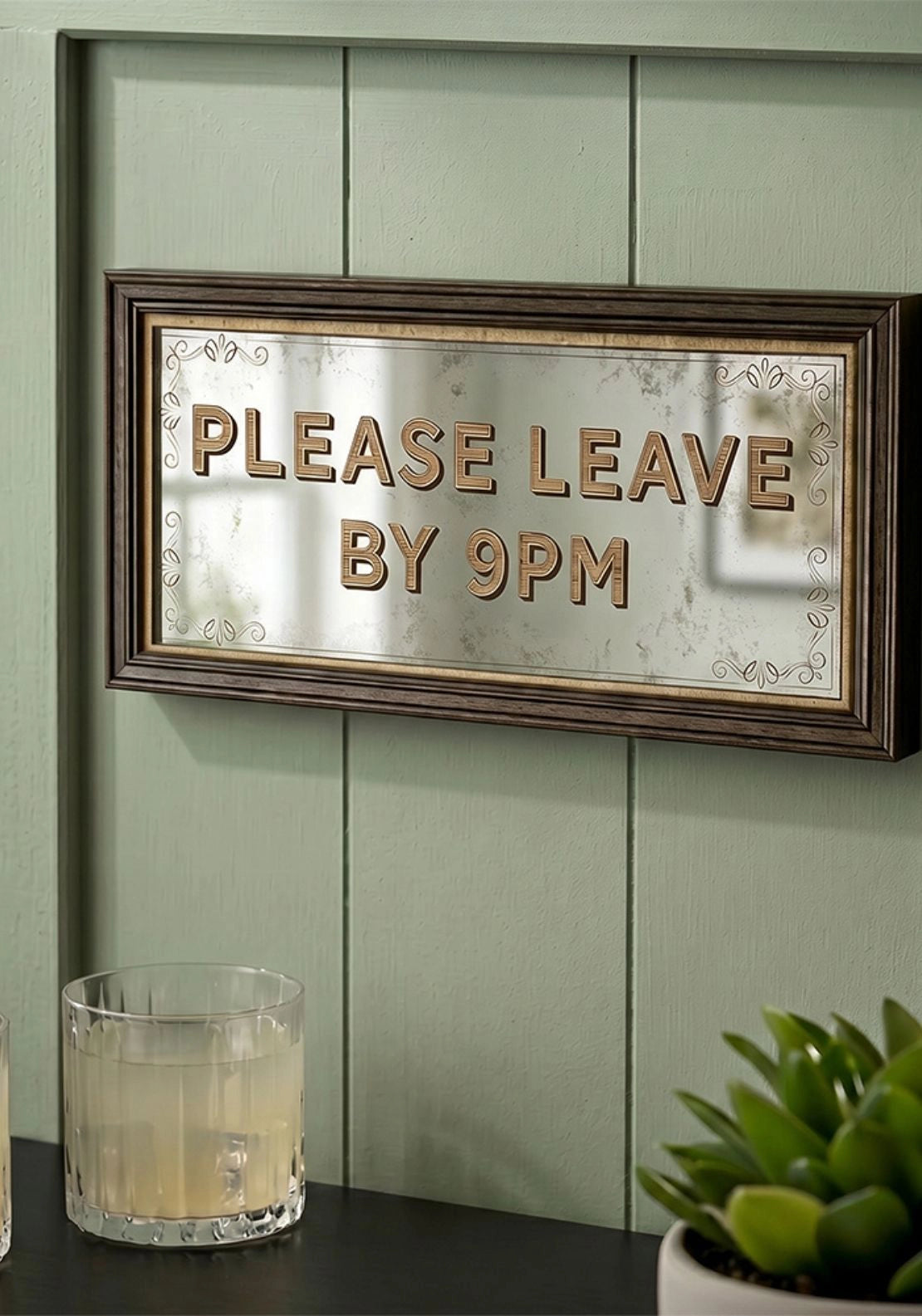Please Leave By 9pm Wall Art - Multi