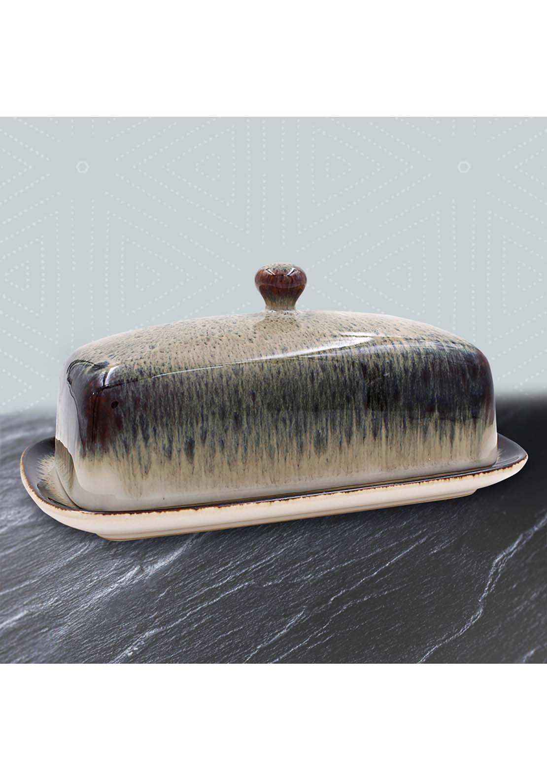 The Home Collection Reactive Glaze Butter Dish 1 Shaws Department Stores