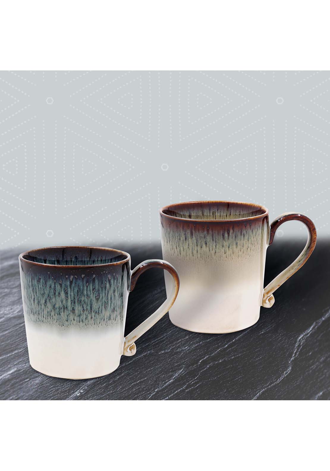 The Home Collection Reactive Glaze Mugs Set Of 2 13x9x10 1 Shaws Department Stores