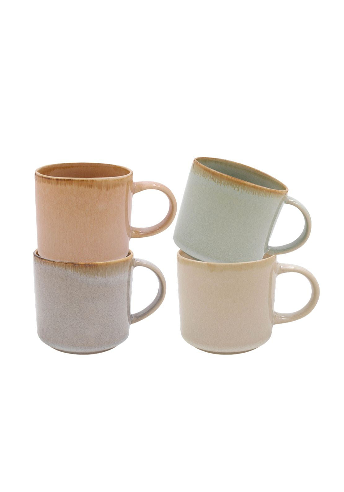 The Home Collection Reactive Glaze Stack Mugs Set Of 4 - Multi 1 Shaws Department Stores