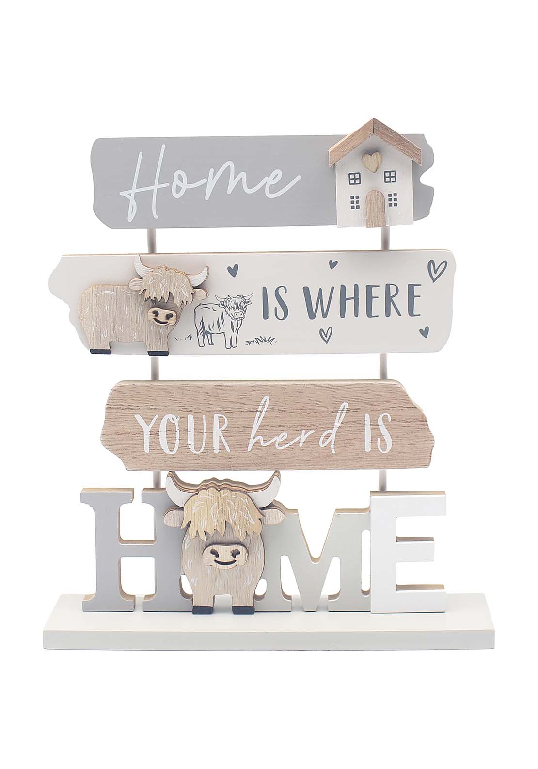 The Home Collection Highland Cow Plaque - Home 1 Shaws Department Stores