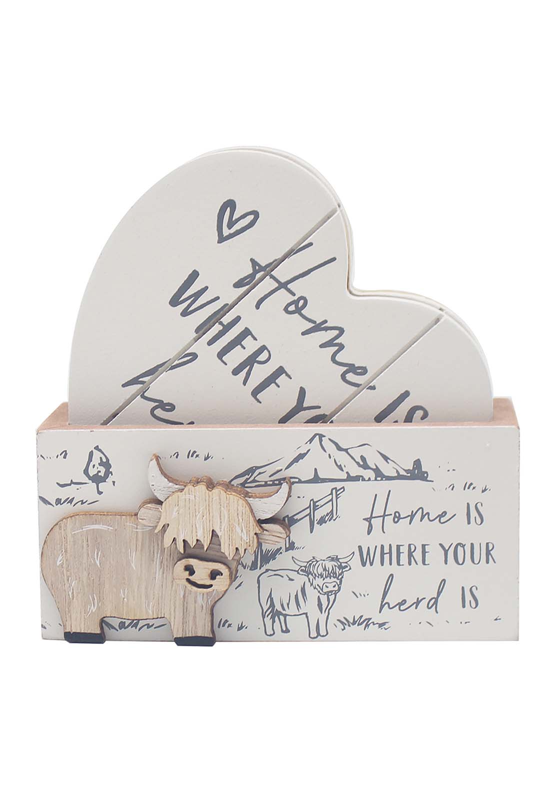 The Home Collection Highland Cow Coasters 1 Shaws Department Stores