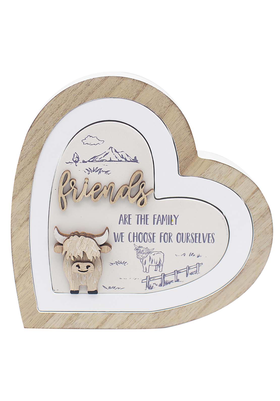The Home Collection Highland Cow 3D Heart Love 1 Shaws Department Stores