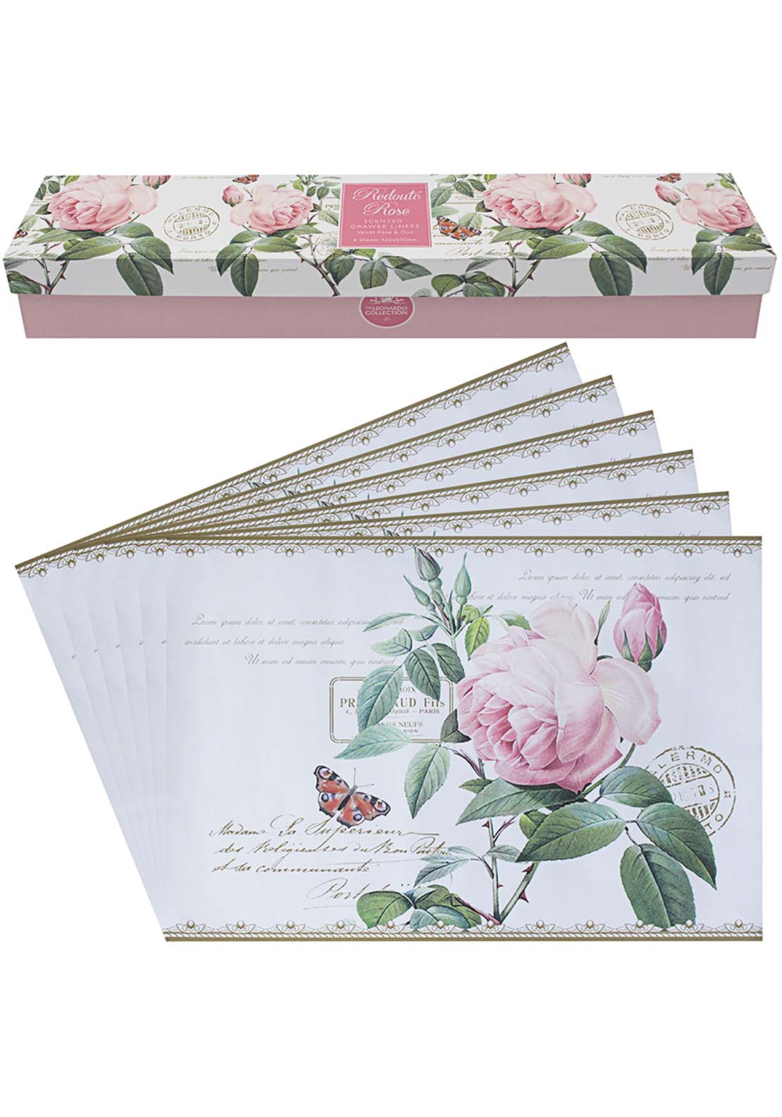 The Home Collection Redoute Rose Drawer Liners 1 Shaws Department Stores