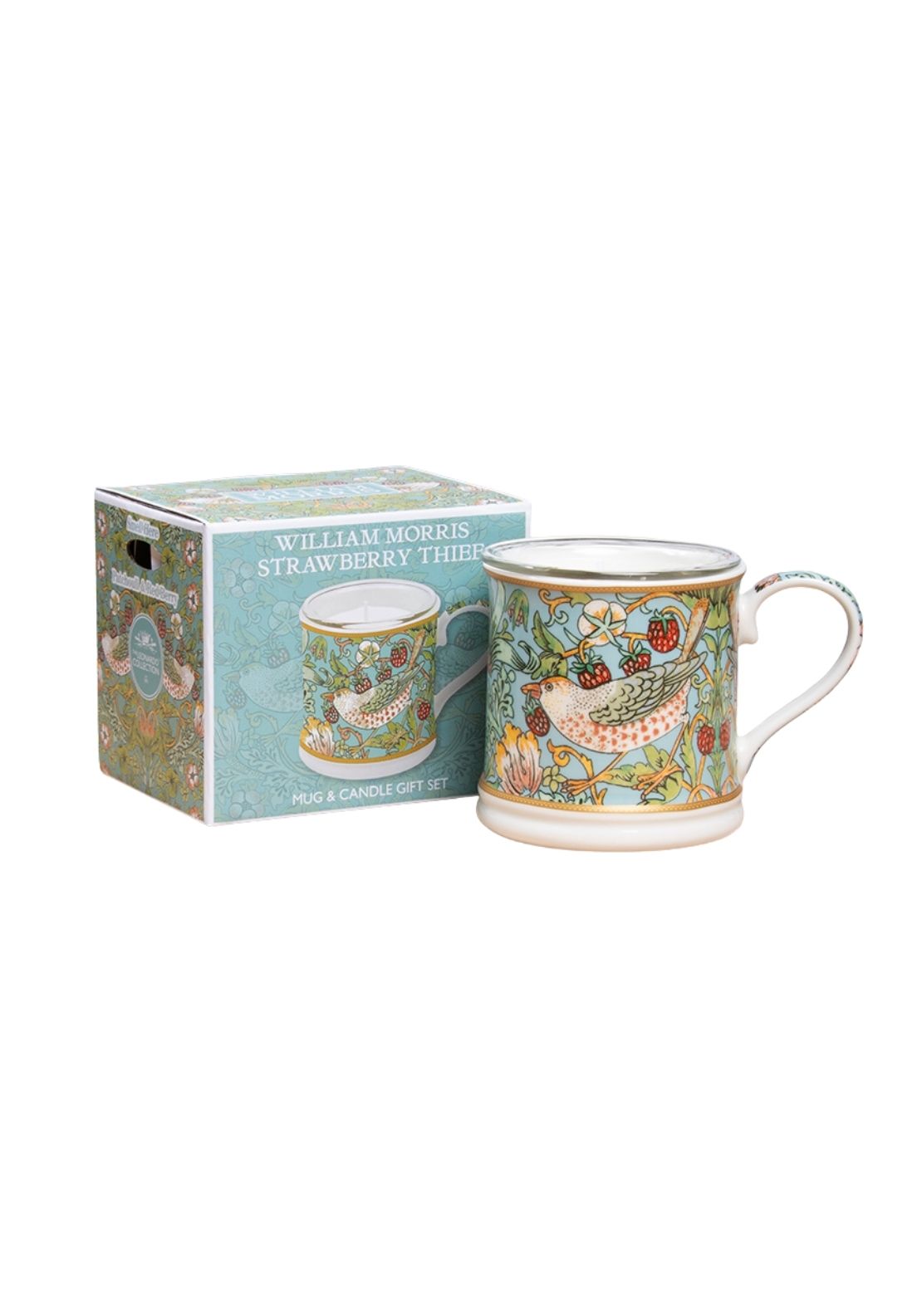 Strawberry Thief Candle &amp; Mug Gift Set - Multi