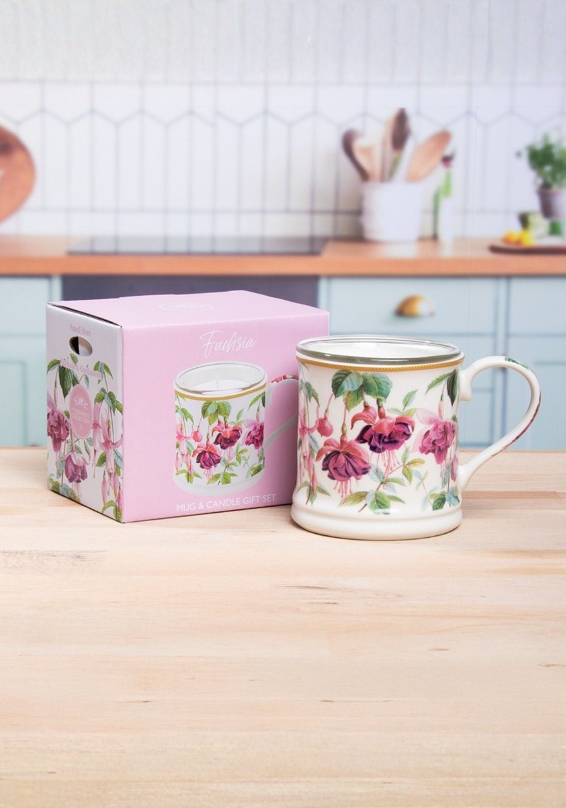 Fuschia Candle Gift Set - Floral