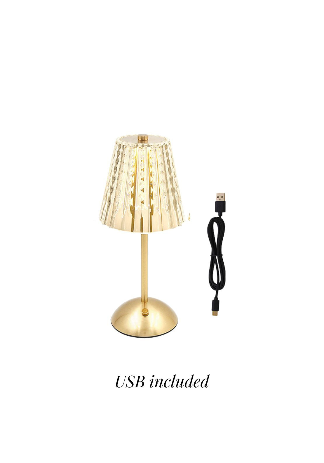 The Home Collection USB Gold Accent Touch LED Lamp 3 Light Modes - Gold 3 Shaws Department Stores