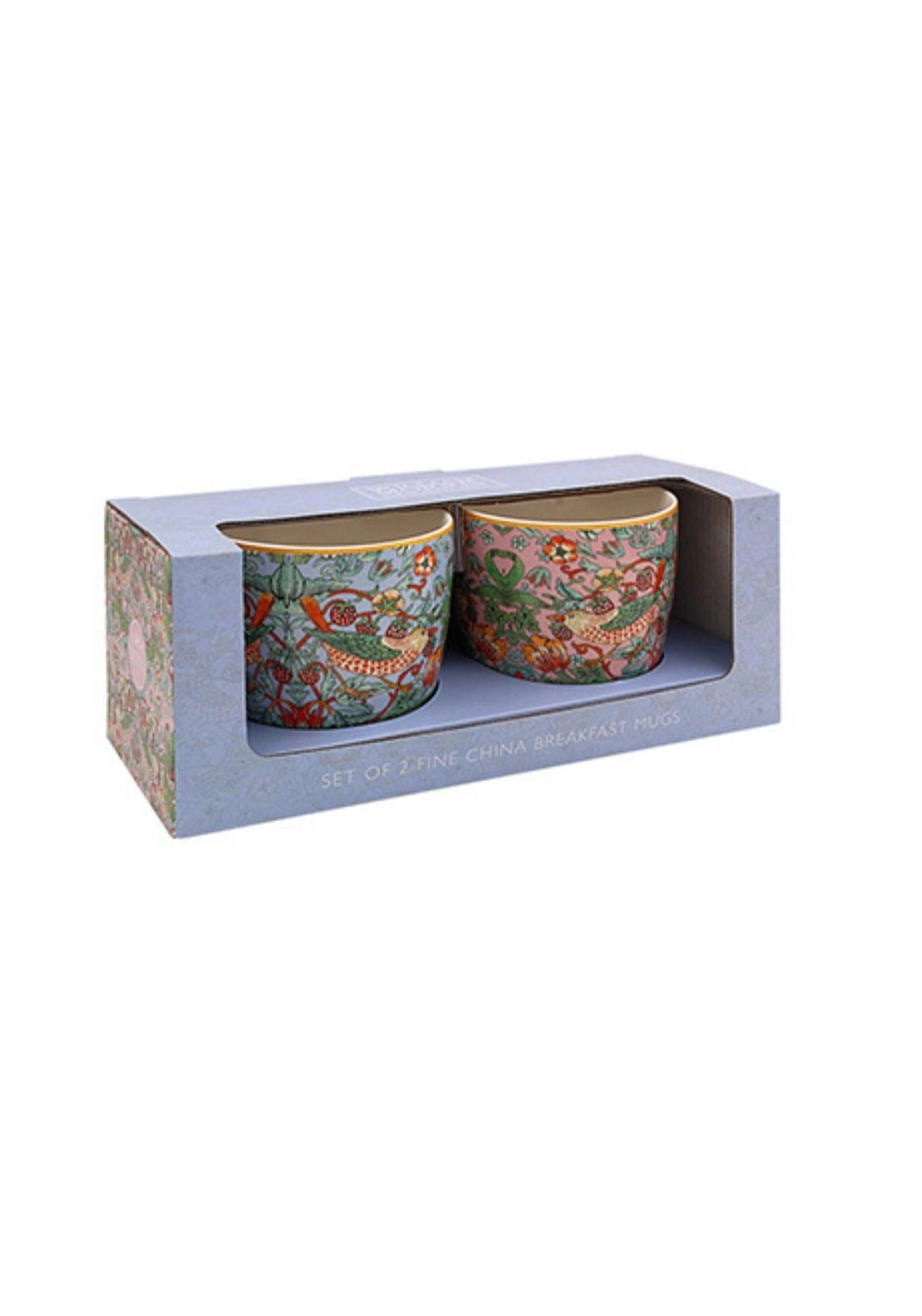 Strawberry Thief Set Of 2 Breakfast Mugs - Multi