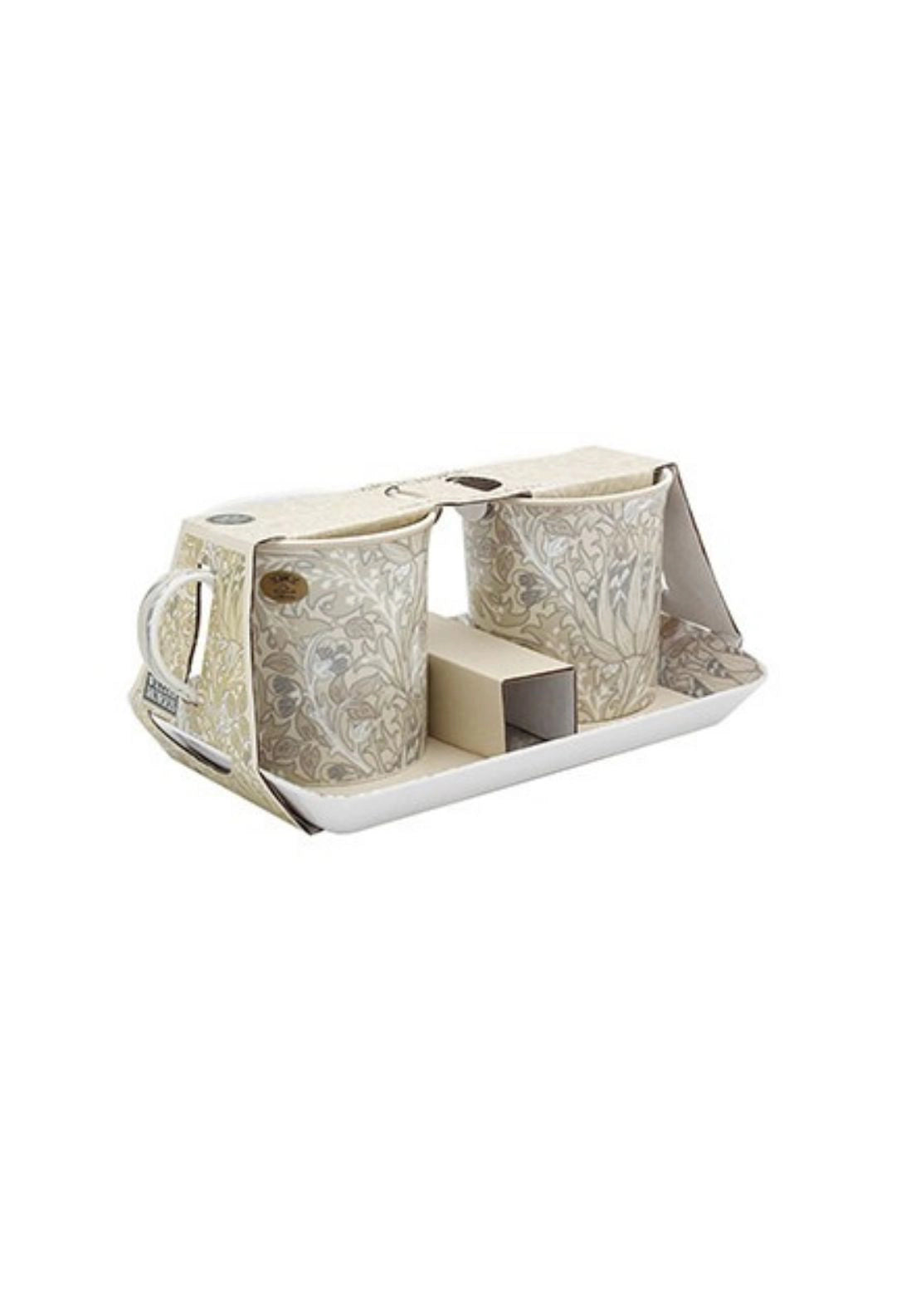Artichoke Set Of 2 Mugs On Tray - Multi