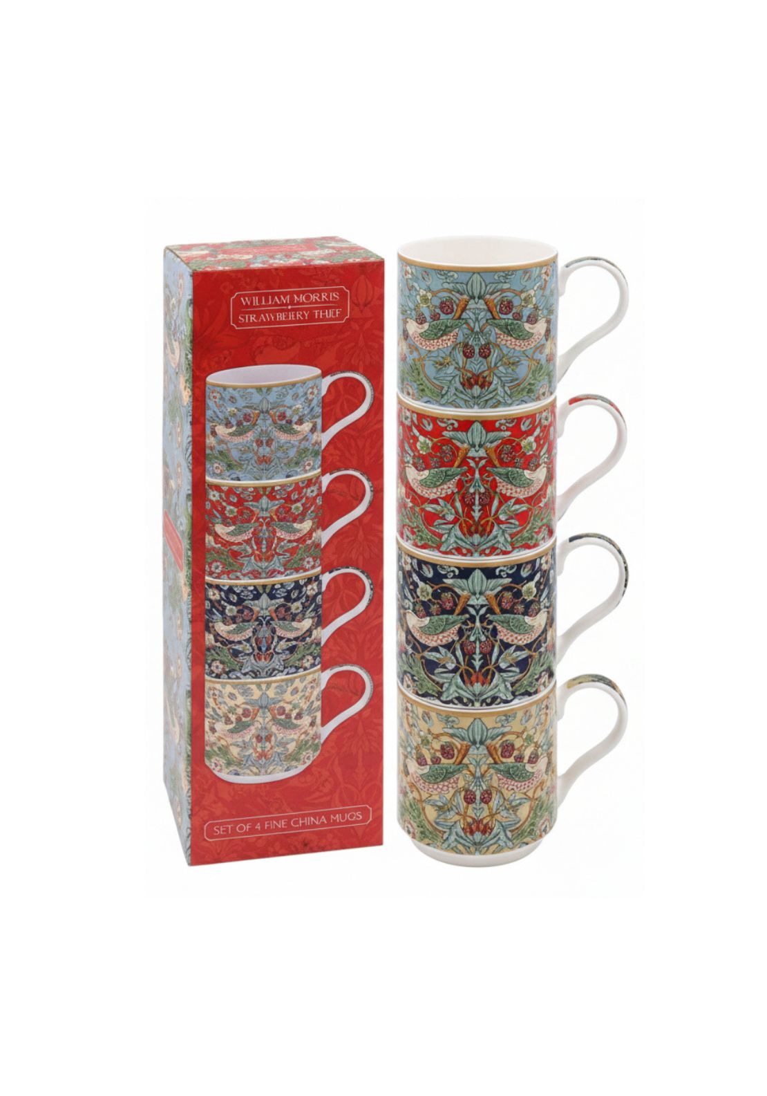 The Home Collection Strawberry Thief Stack Mugs Set Of 4 - Multi 2 Shaws Department Stores