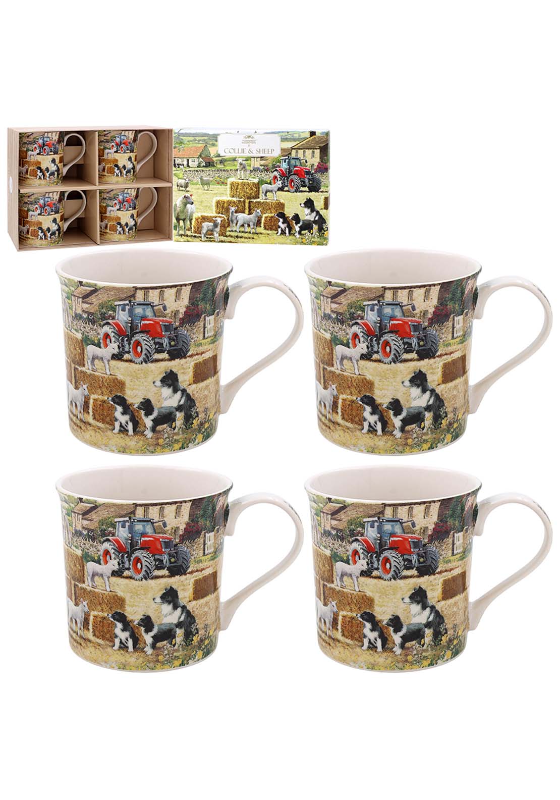 The Home Collection Collie &amp; Sheep Mugs Set Of 4 1 Shaws Department Stores