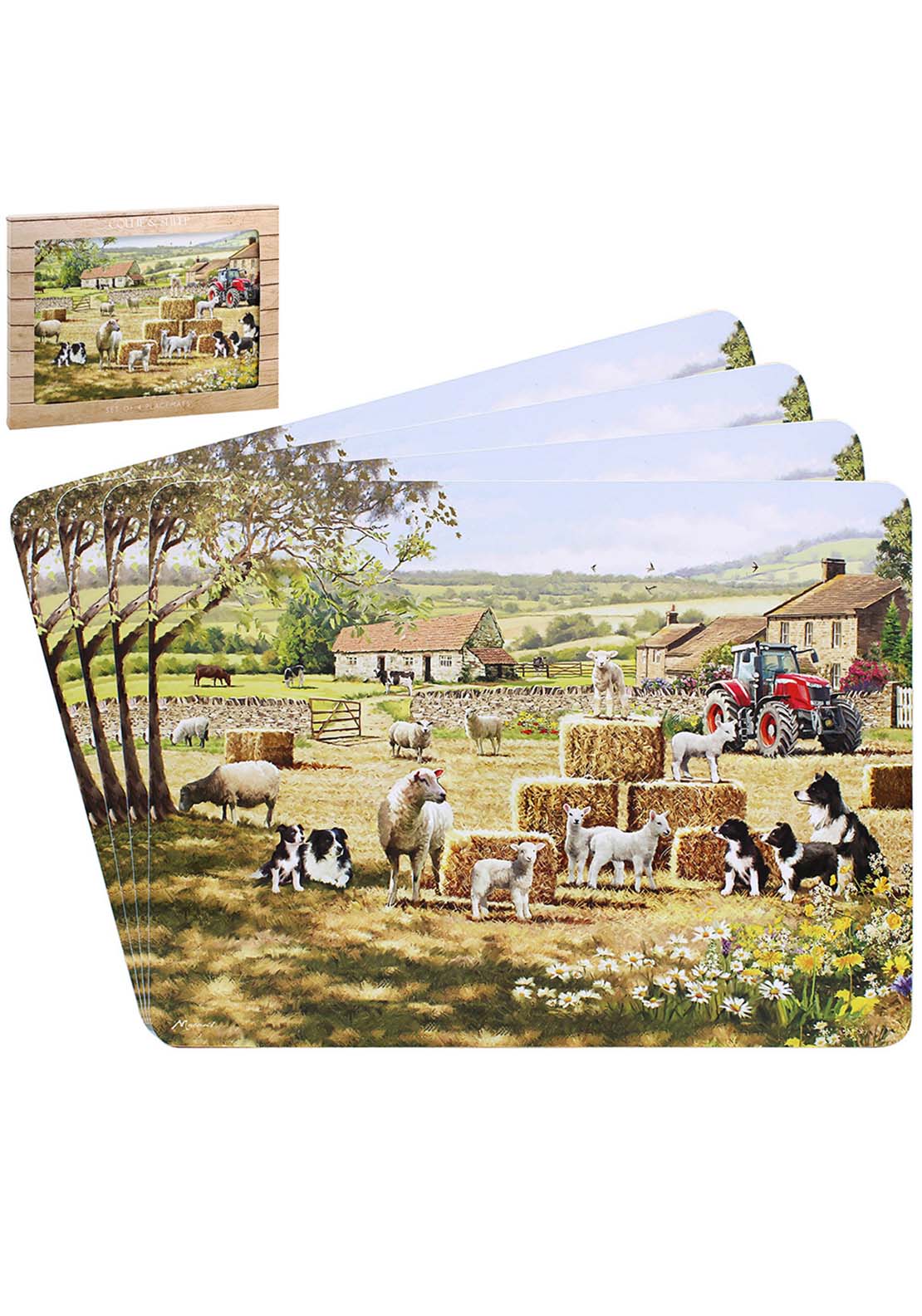 The Home Collection Collie &amp; Sheep Placemats Set of 4 1 Shaws Department Stores