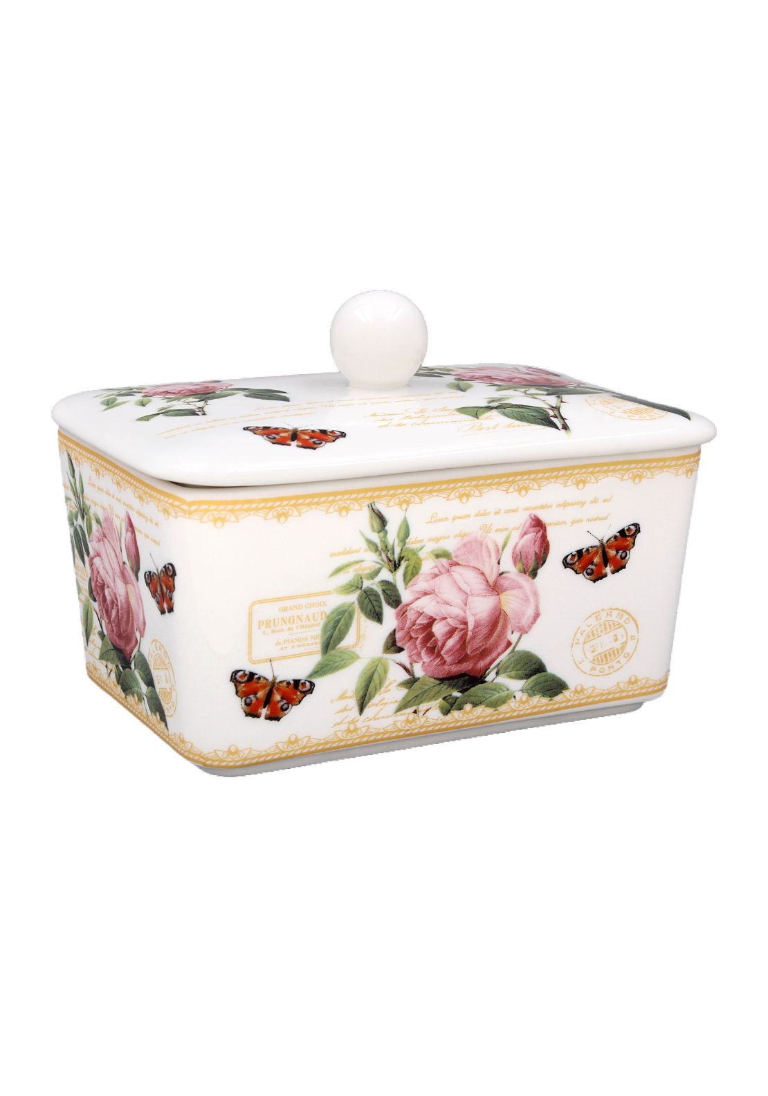 The Home Collection Redoute Rose Butter Dish 1 Shaws Department Stores