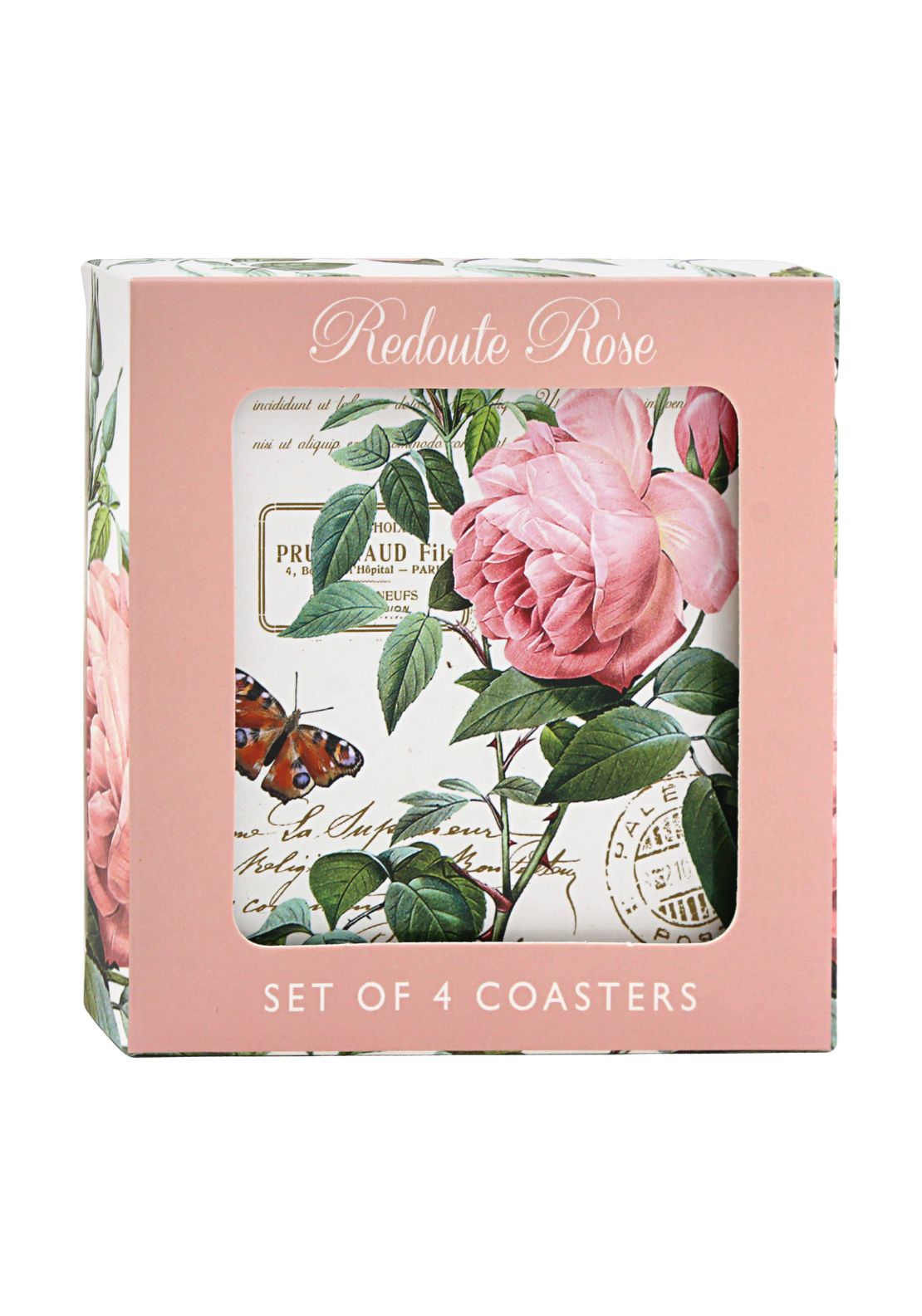 The Home Collection Redoute Rose Coasters Set of 4 2 Shaws Department Stores