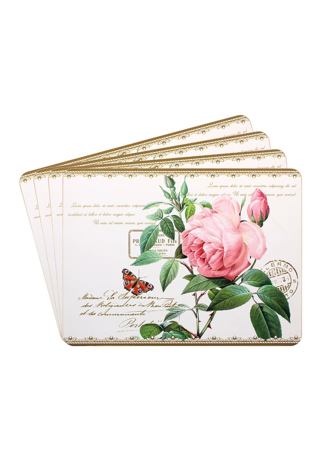 The Home Collection Redoute Rose Placemats Set of 4 1 Shaws Department Stores