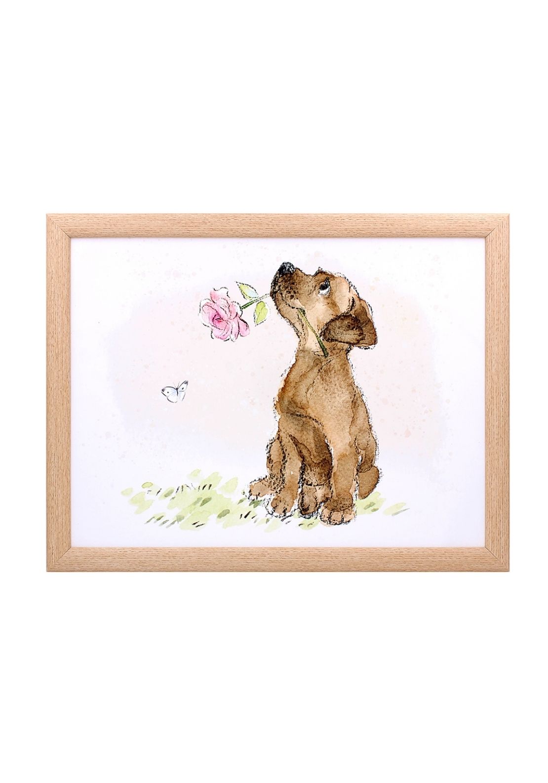 Dog With Rose Laptray - Multi