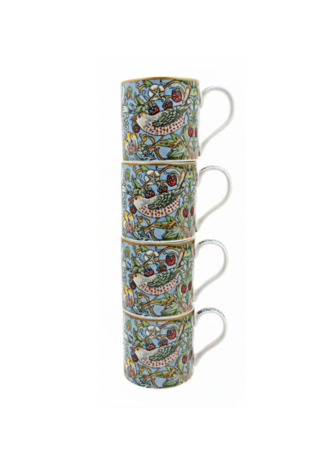 The Home Collection Strawberry Thief Stacking Mugs - Multi 2 Shaws Department Stores