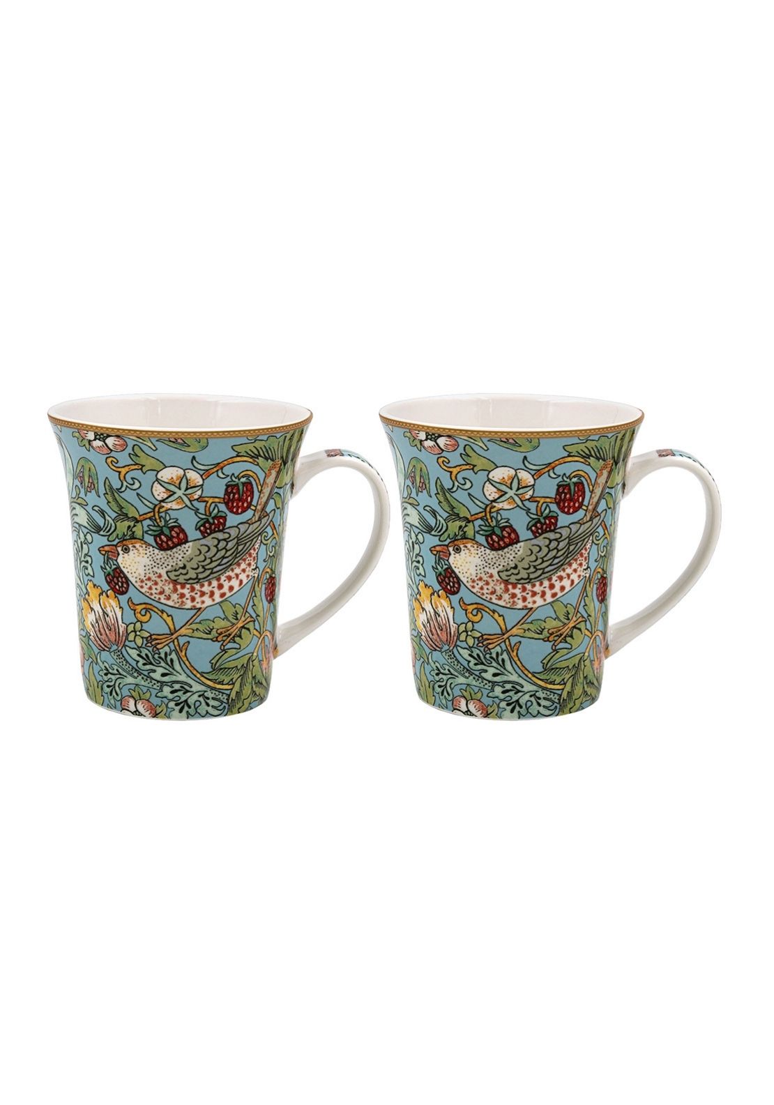 Strawberry Thief Mugs Set Of 2 - Multi