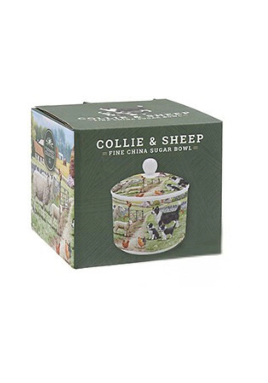 Collie &amp; Sheep Sugar Bowl - Multi