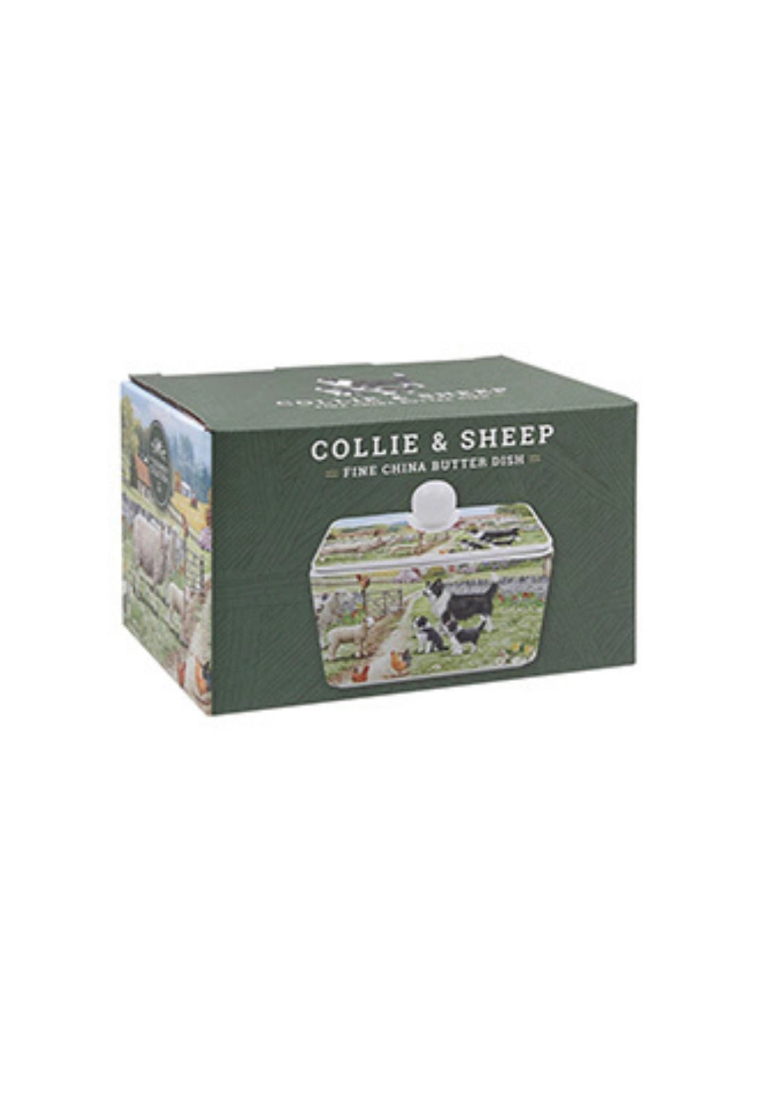 Collie &amp; Sheep Butter Dish - Multi