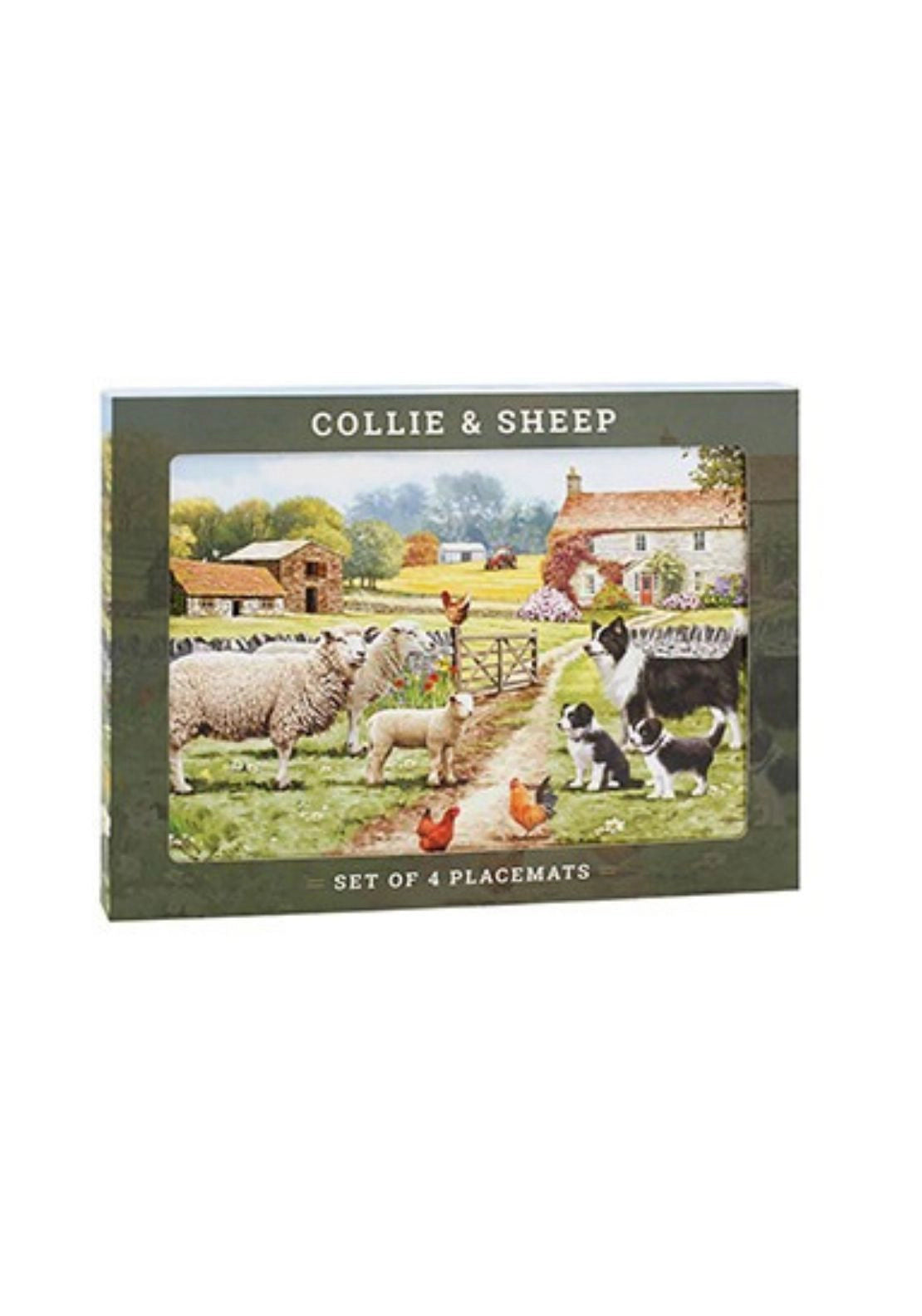 Collie  Sheep Set Of 4 Placemats - Multi