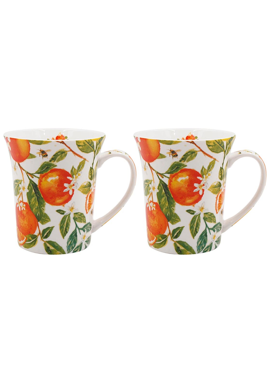 Oranges &amp; Lemons Mugs Set Of 2 - Multi