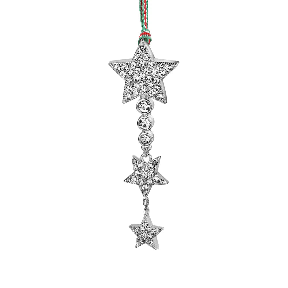 Newbridge Silverware Star with Clear Stones Christmas Tree Decoration 1 Shaws Department Stores