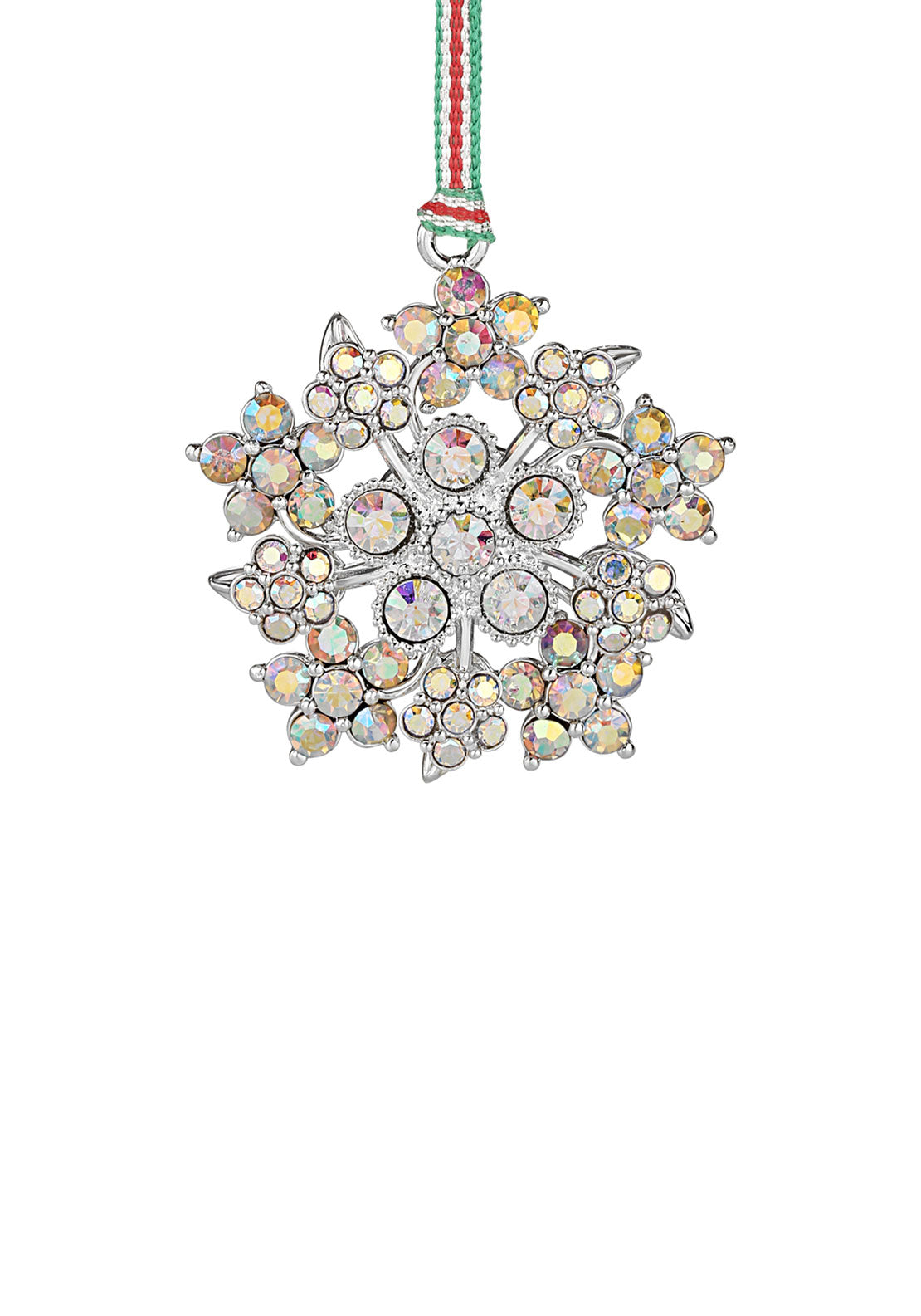Newbridge Silverware Snowflake with AB Crystals Christmas Tree Decoration 1 Shaws Department Stores