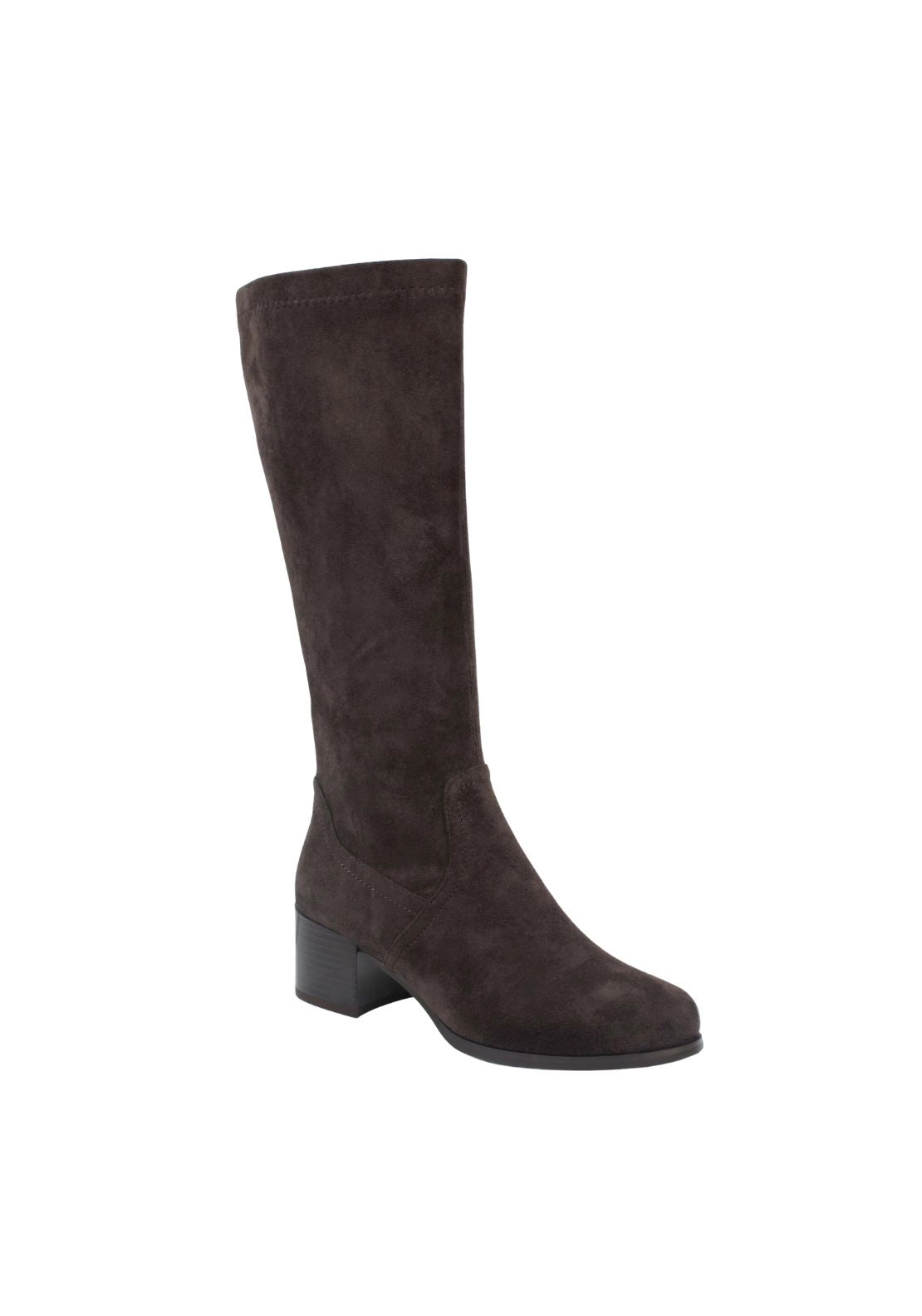 Knee High Suede Boot - Brown
