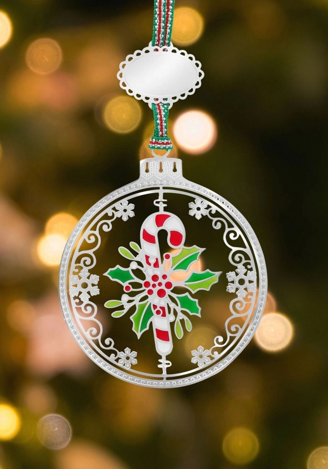 Candy Cane Bauble Christmas Tree Decoration - Multi