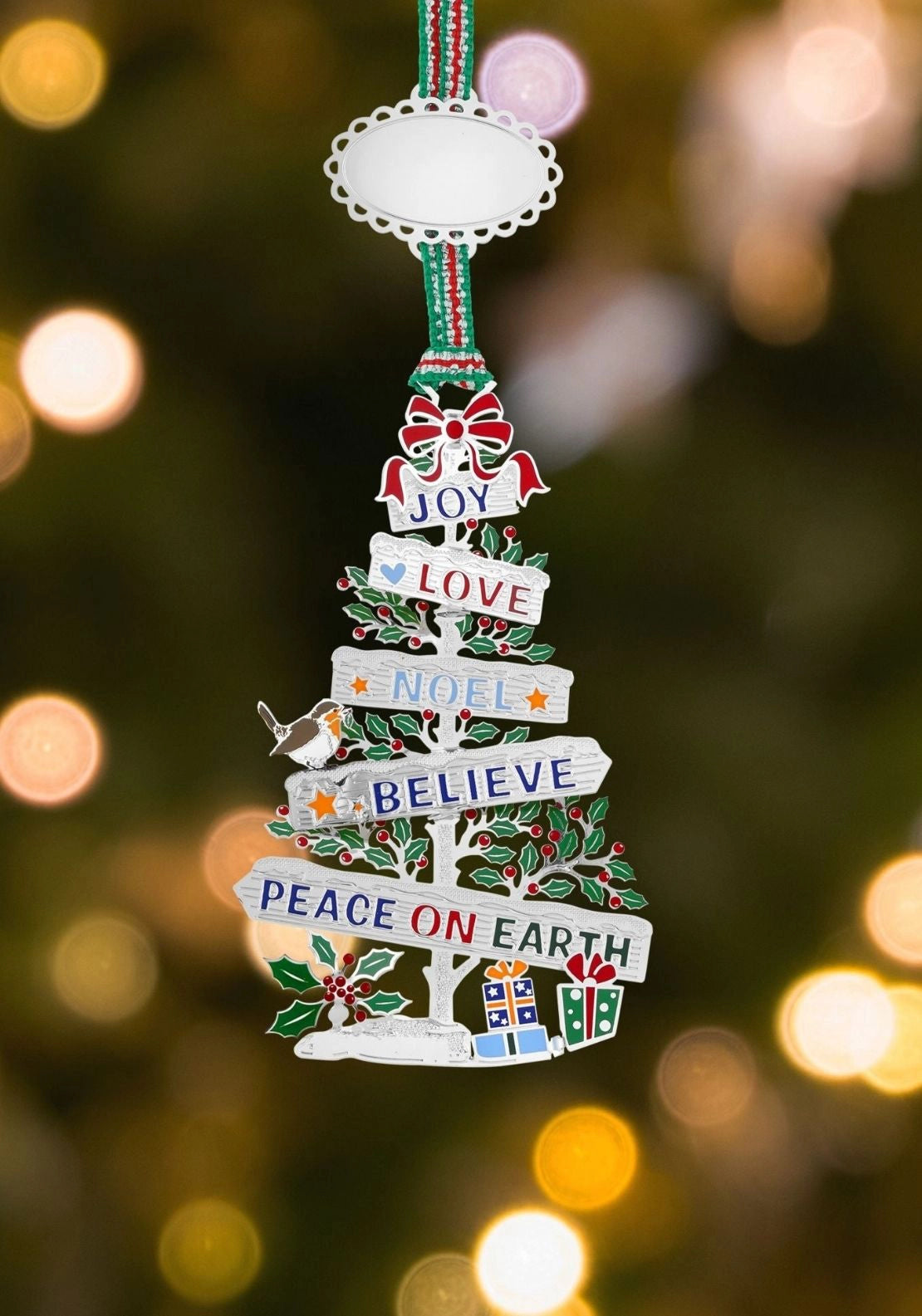 Peace On Earth Christmas Tree Decoration - Multi