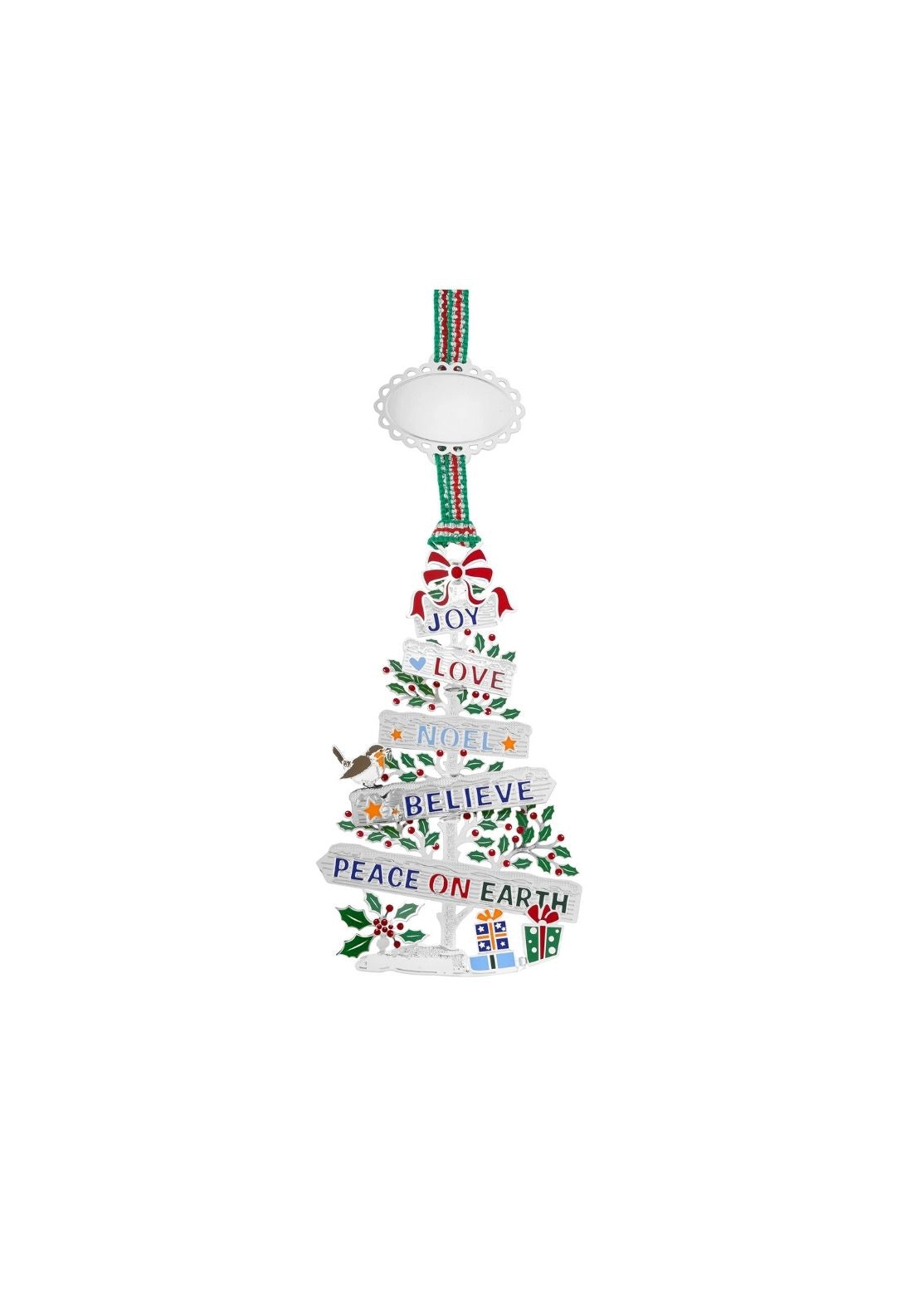 Peace On Earth Christmas Tree Decoration - Multi