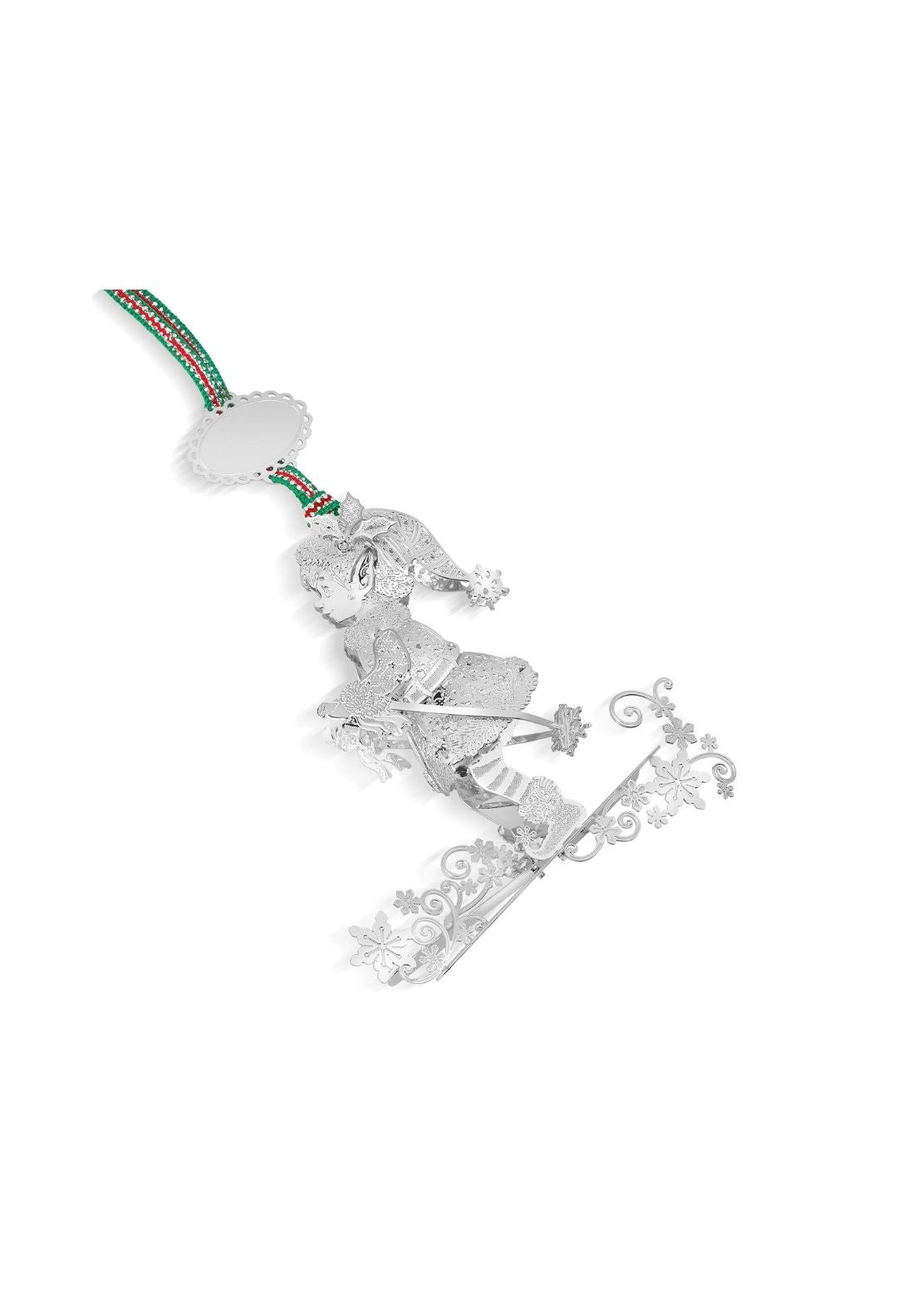 Skiing Elf Christmas Tree Decoration - Multi