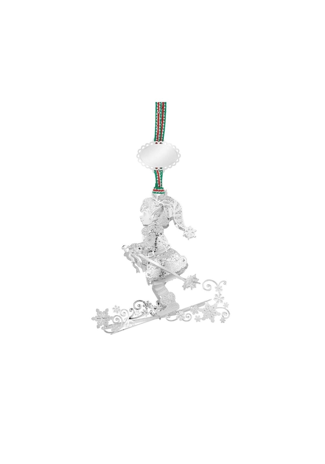 Skiing Elf Christmas Tree Decoration - Multi