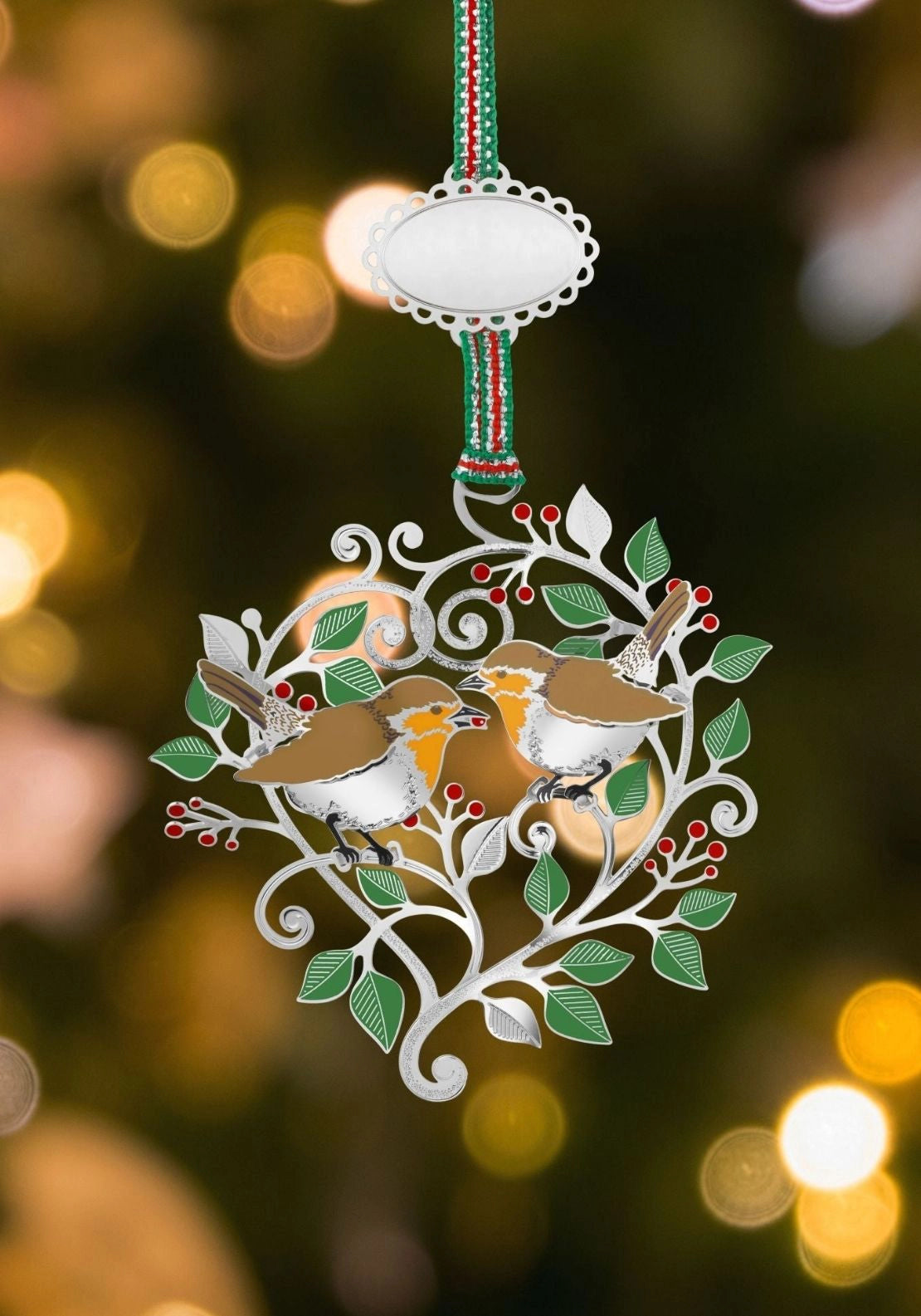 Winter Robins Christmas Tree Decoration - Multi