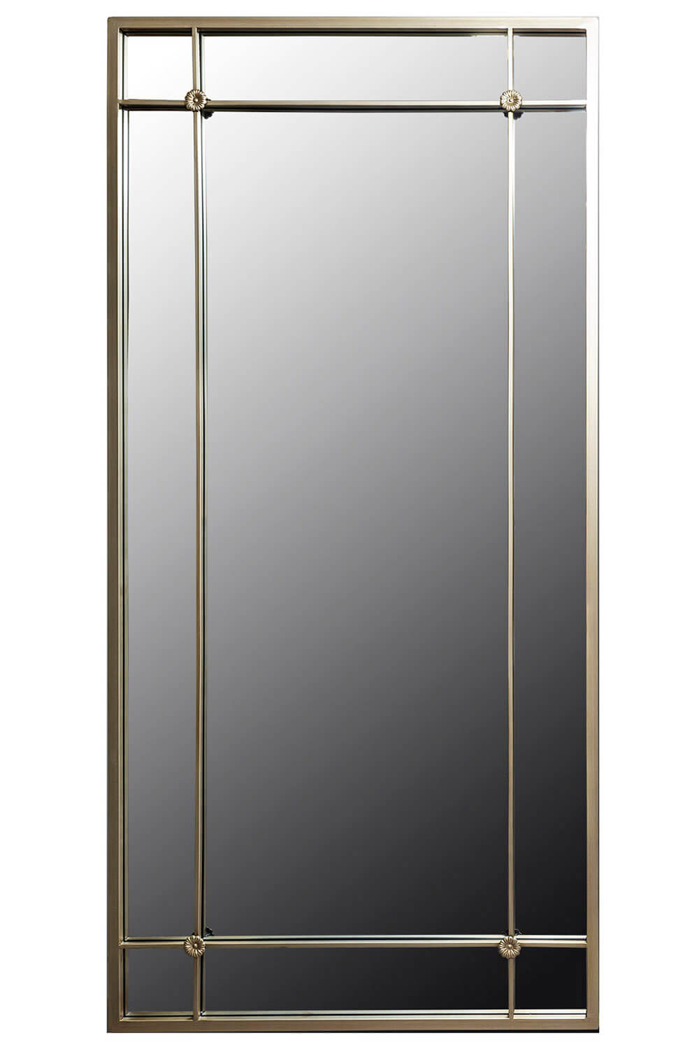 The Grange Collection Accent Metal Frame Mirror 170cm x 80cm - Gold 1 Shaws Department Stores
