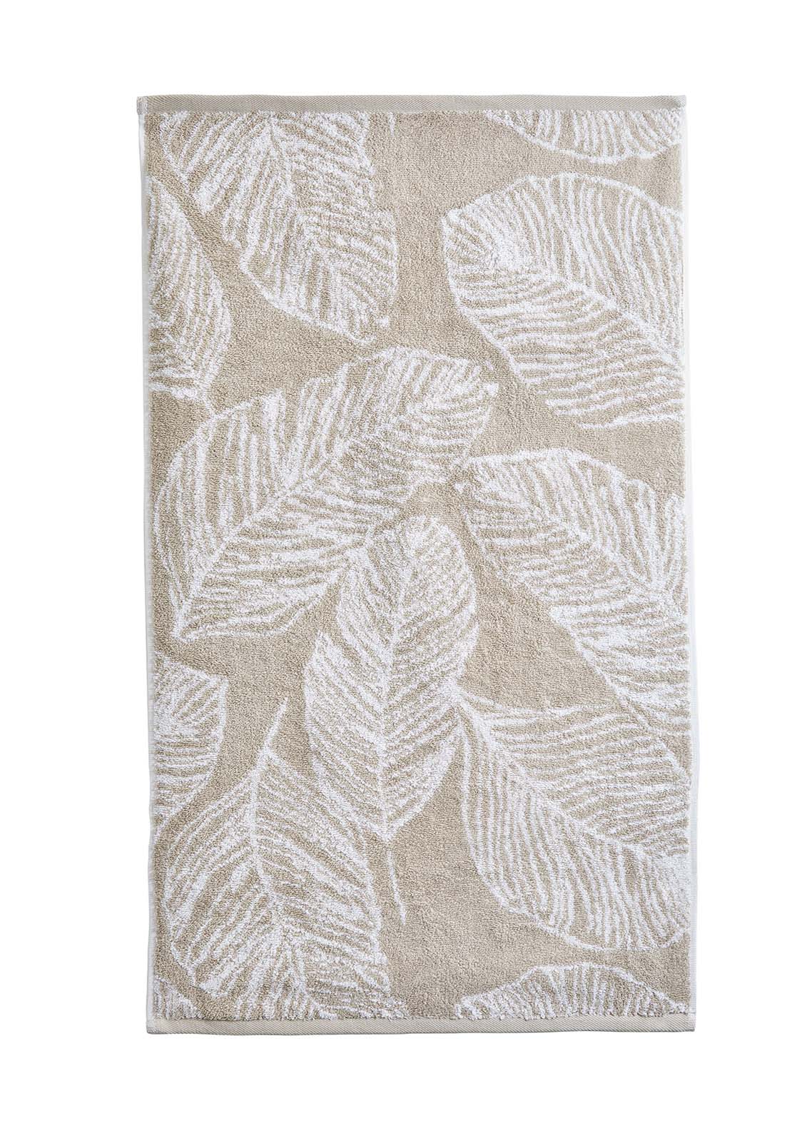 The Home Collection Hand Towel Leaf - Natural 2 Shaws Department Stores