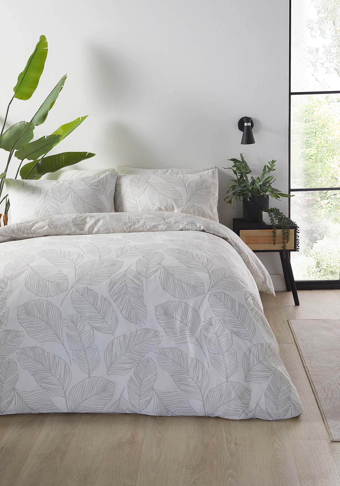 The Home Collection Leaf Duvet Cover Set - Natural 1 Shaws Department Stores