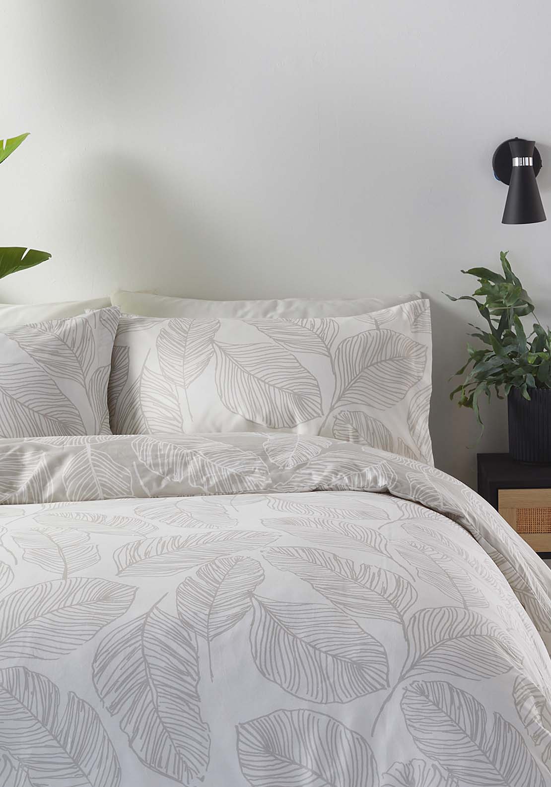 The Home Collection Leaf Duvet Cover Set - Natural 2 Shaws Department Stores