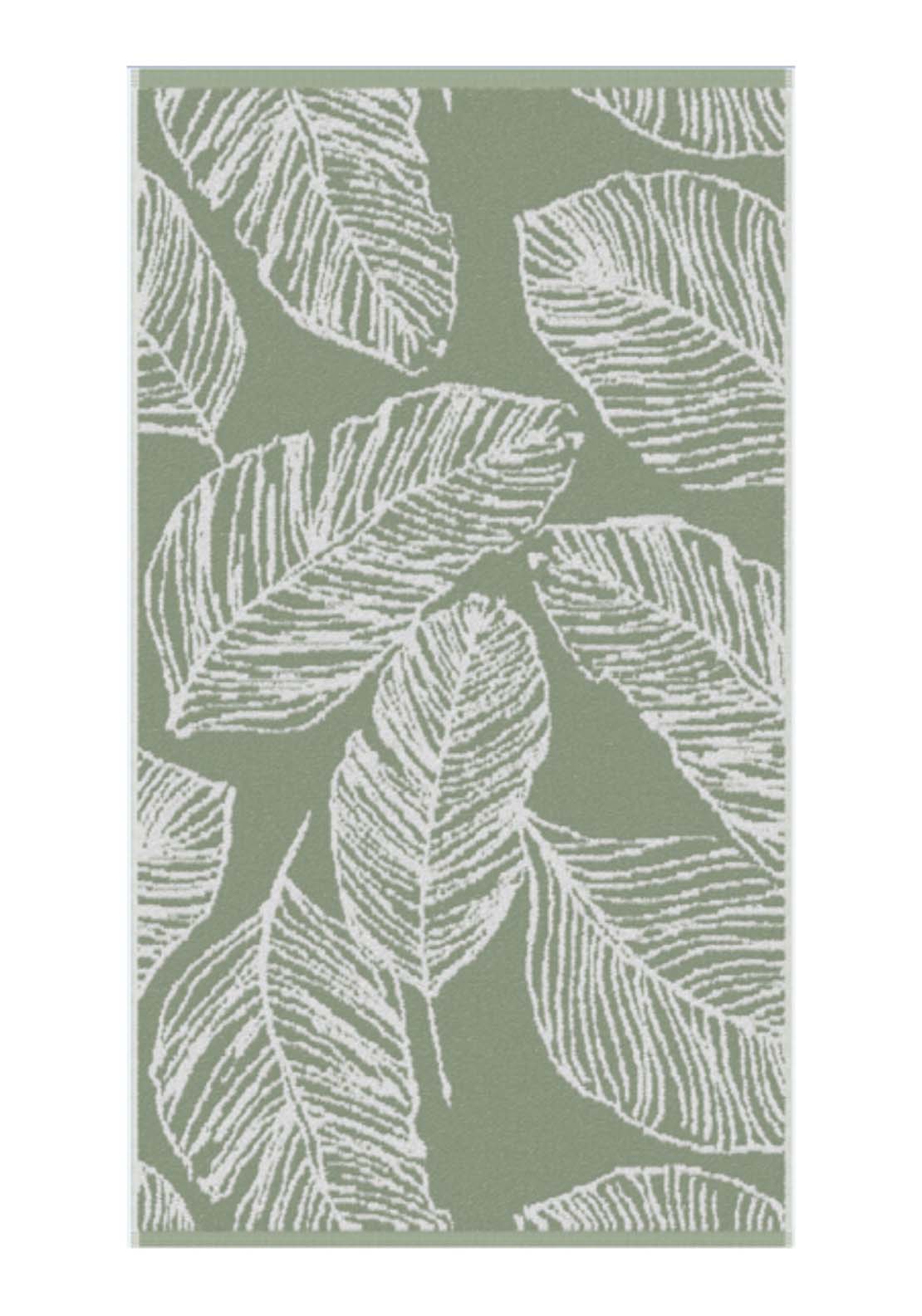 The Home Collection Hand Towel Leaf - Green 2 Shaws Department Stores