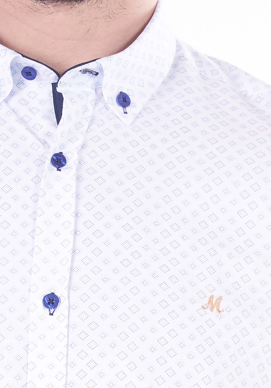 Mineral Leanne Short Sleeve Print Shirt - White / Blue 2 Shaws Department Stores